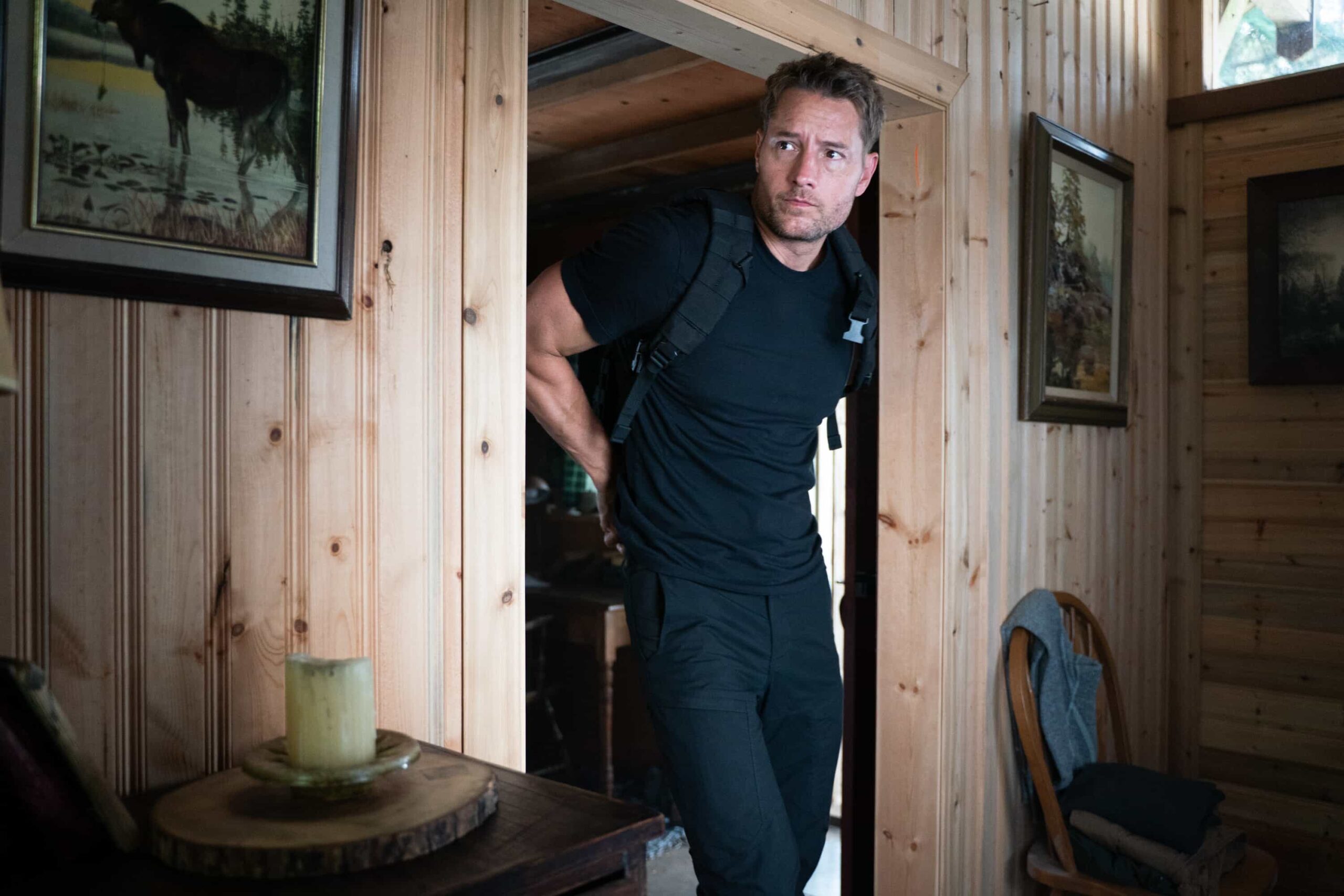 “The Old Ways” – When four teens vanish during a hike in the Santa Cruz Mountains, Colter’s search uncovers a hidden agenda behind their journey, leading him to an off-grid community where all their lives are put in danger, Sunday, Nov. 16 (8:30-9:30PM, ET/PT) on the CBS Television Network, and streaming on Paramount+ (live and on-demand for Paramount+ Premium plan subscribers, or on-demand for Paramount+ Essential subscribers the day after the episode airs)*.  Pictured: Justin Hartley as Colter Shaw. Photo: Colin Bentley/CBS ©2025 CBS Broadcasting, Inc. All Rights Reserved.