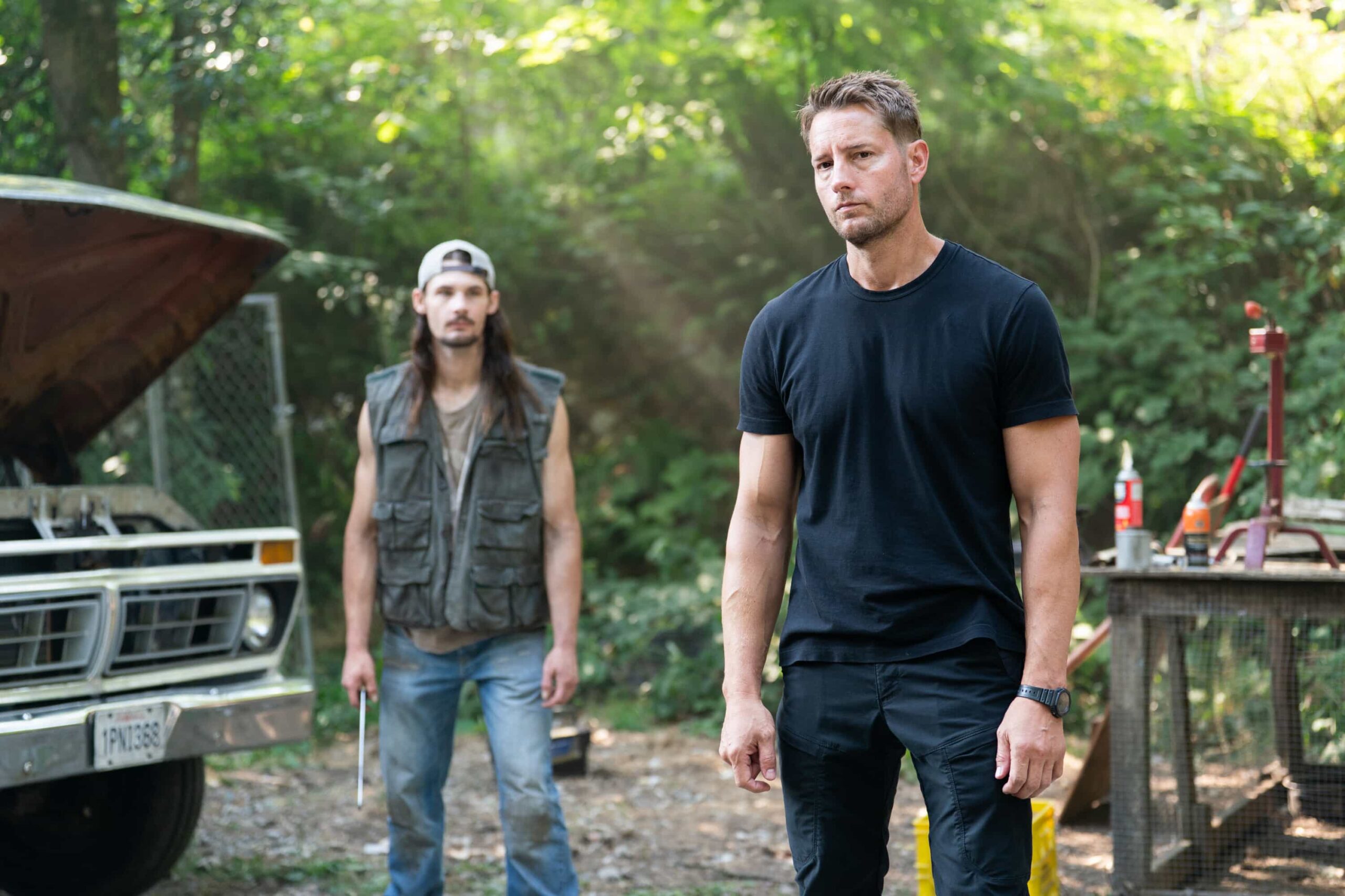 Tracker Season 3 Episode 5 “The Old Ways” – When four teens vanish during a hike in the Santa Cruz Mountains, Colter’s search uncovers a hidden agenda behind their journey, leading him to an off-grid community where all their lives are put in danger, Sunday, Nov. 16 (8:30-9:30PM, ET/PT) on the CBS Television Network, and streaming on Paramount+ (live and on-demand for Paramount+ Premium plan subscribers, or on-demand for Paramount+ Essential subscribers the day after the episode airs)*.  Pictured: Justin Hartley as Colter Shaw. Photo: Darko Sikman/CBS ©2025 CBS Broadcasting, Inc. All Rights Reserved.