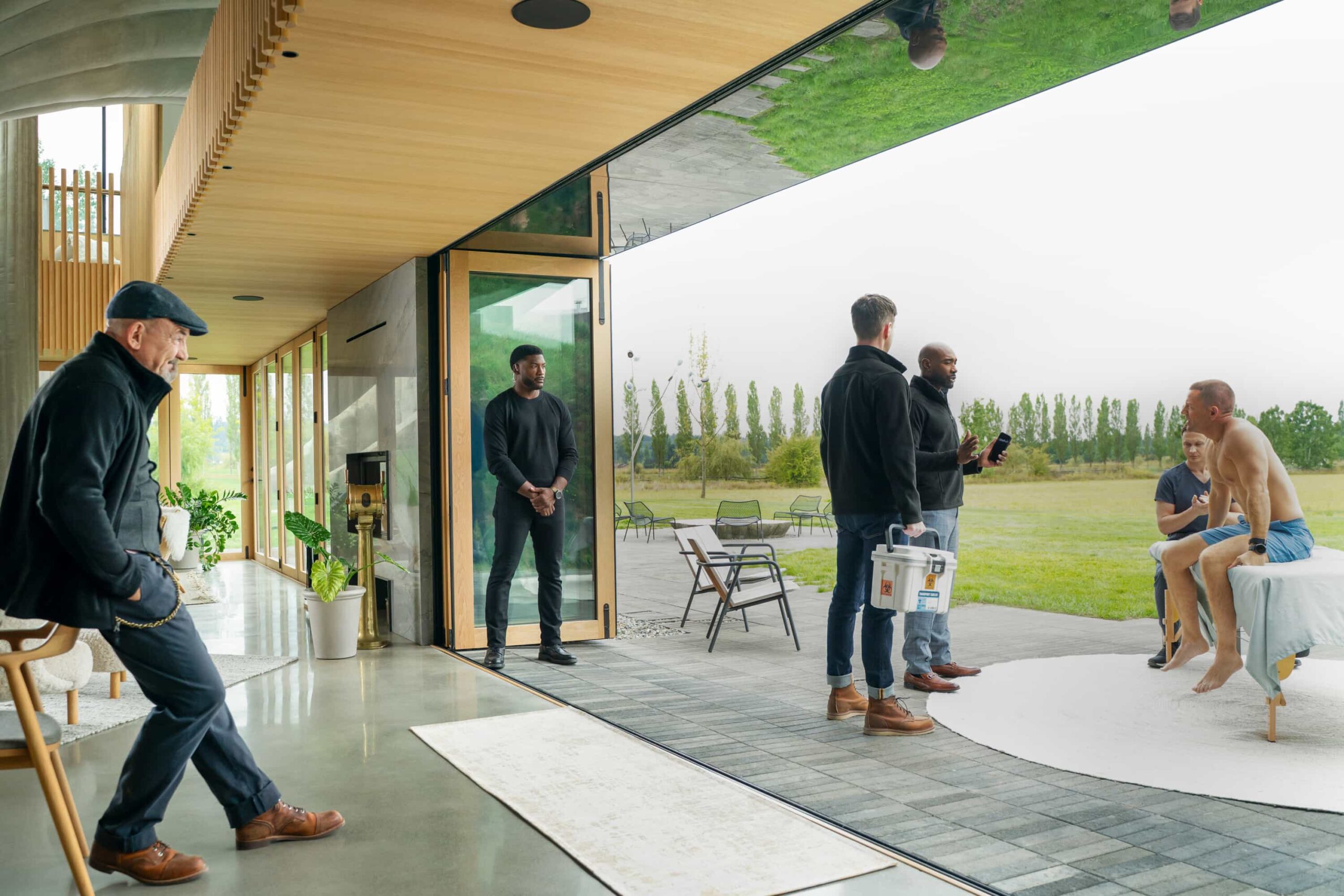 “Buying Time” - Watson and the fellows race against time to save the life of Xavier, a 21-year-old athlete with a fast-growing, seemingly incurable cancer. Meanwhile, Mycroft Holmes lets Watson know his team’s work at UHOP may no longer have funding available, on the CBS Original series WATSON, Monday, Nov. 17 (10:00-11:00 PM, ET/PT) on the CBS Television Network, and streaming on Paramount+* (live and on-demand for Paramount+ Premium plan subscribers, or on-demand for Paramount+ Essential subscribers the day after the episode airs). Pictured (L-R): Ritchie Coster as Shinwell Johnson, Jamall Johnson as Ranger, Johnno Wilson as Joseph Bell, Morris Chestnut as Dr. John Watson, and Peter Mark Kendall as Dr. Adam Croft Photo: Colin Bentley/CBS ©2025 CBS Broadcasting, Inc. All Rights Reserved.