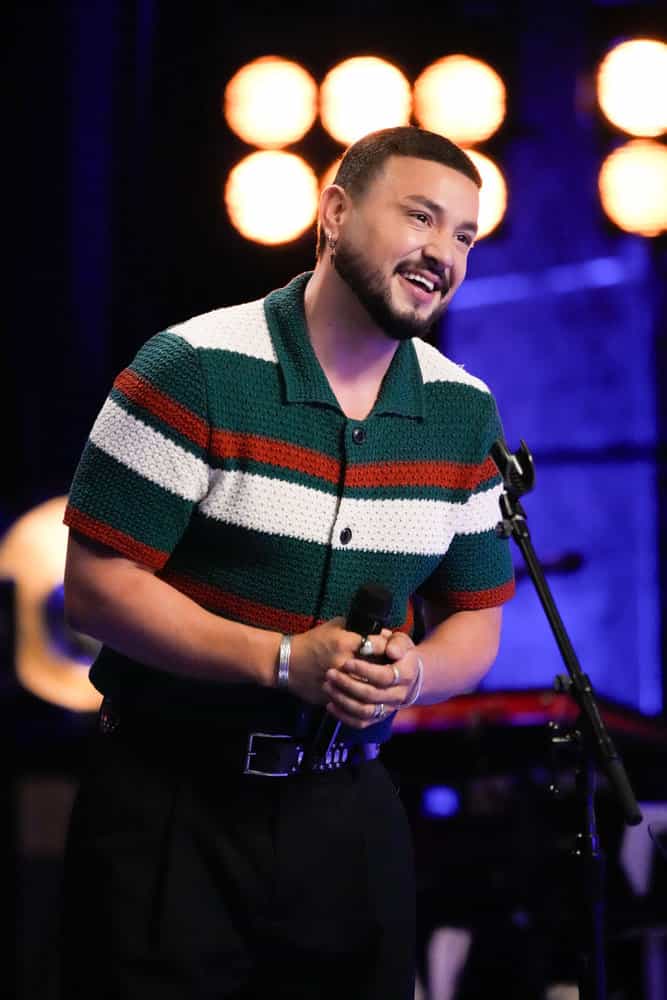 The Voice Season 28 Episode 13 -- "The Knockouts Part 4"  Episode 2813 -- Pictured: Teo Ramdel -- (Photo by: Casey Durkin/NBC)