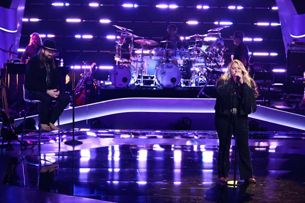 THE VOICE -- The Knockouts Part 4 Episode 2813 -- Pictured: Aaron Nichols, Cori Kennedy -- (Photo by: Griffin Nagel/NBC)