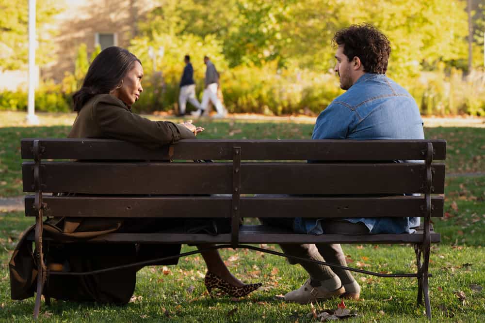 BRILLIANT MINDS -- "The Upside Down" Episode 208 -- Pictured: (l-r) Tamberla Perry as Dr. Carol Pierce, Andy Assaf as Hector -- (Photo by: Pief Weyman/NBC)