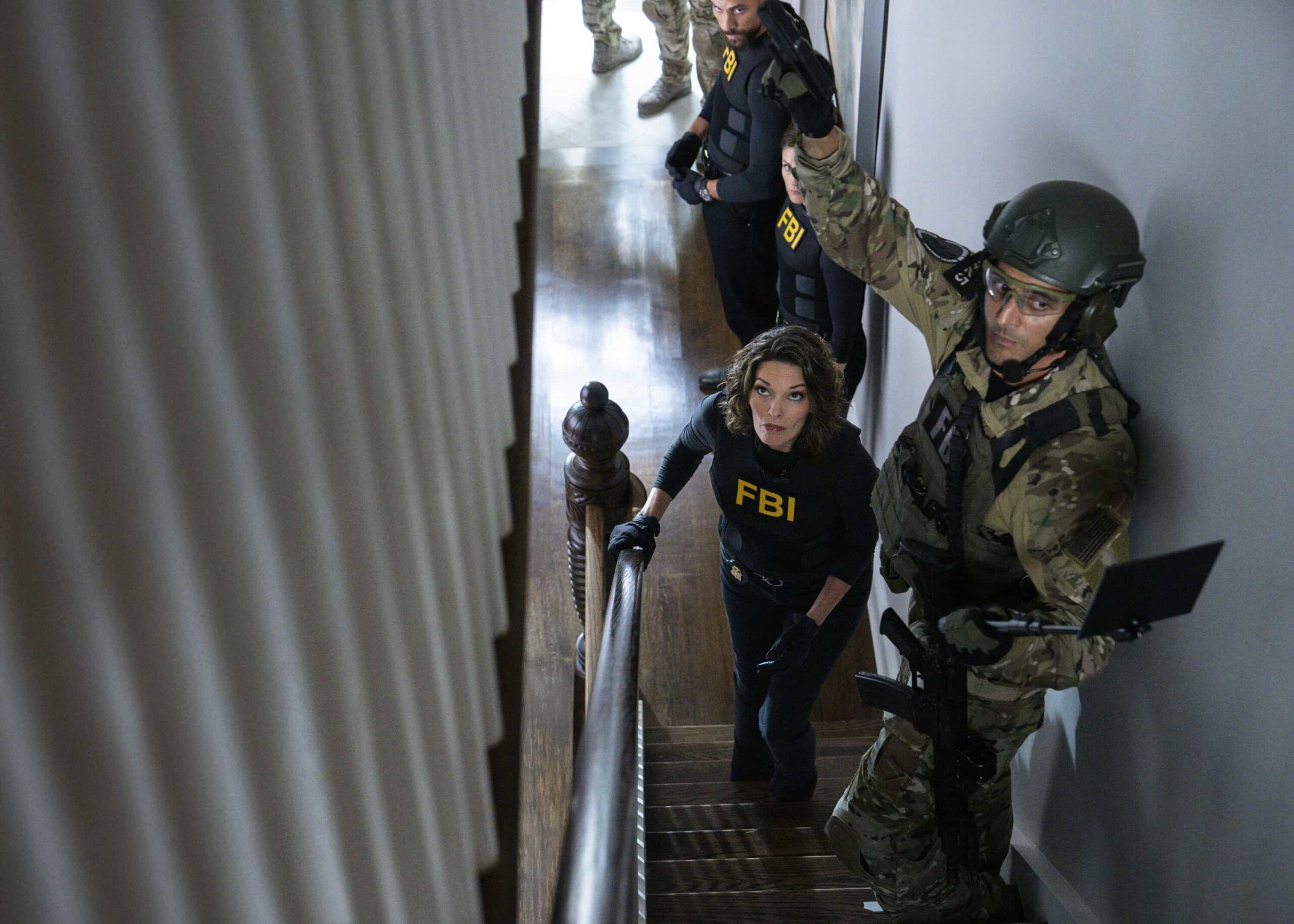 “Parental” – When a robbery at a community clinic turns deadly, the team investigates a drug trafficking crew and soon uncovers that the clinic’s doctor may be more involved than they initially thought. Meanwhile, Isobel and her stepdaughter are at odds over a family issue, on FBI, Monday, Nov. 17 (9:00-10:00 PM ET/PT) on the CBS Television Network, and streaming on Paramount+ (live and on-demand for Paramount+ Premium plan subscribers, or on-demand for Paramount+ Essential subscribers the day after the episode airs). Pictured: Alana De La Garza as Special Agent in Charge Isobel Castille. Photo: Bennett Raglin/CBS ©2025 CBS Broadcasting, Inc. All Rights Reserved.