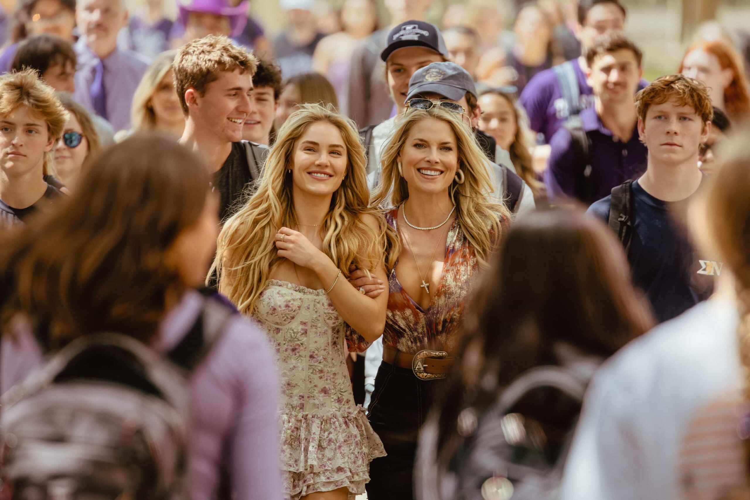 Landman Season 2 Episode 1 - Michelle Randolph as Ainsley Norris and Ali Larter as Angela Norris in Landman episode 1, season 2, streaming on Paramount+. Photo Credit: Emerson Miller/Paramount+
