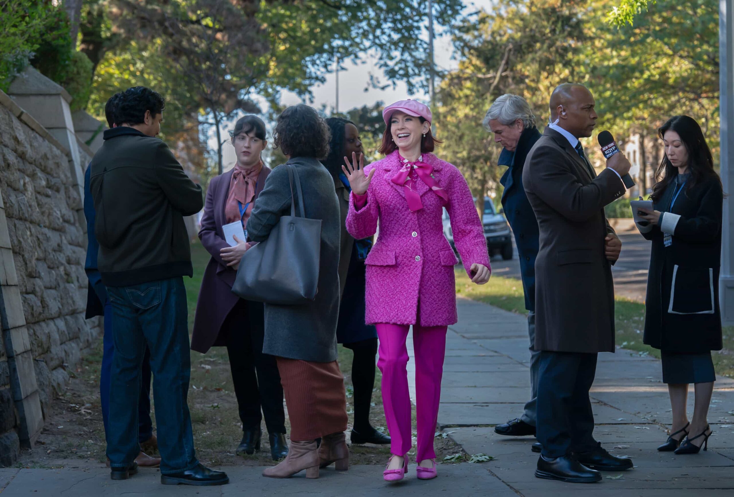 Elsbeth Season 3 Episode 7 “And Then There Were Nuns” – A pop star\'s (Lindsey Normington) purchase of a failing convent turns divine real estate into a murder scene as Elsbeth takes on the Mother of all nuns (Dianne Wiest). Meanwhile, Teddy digs into Alec Bloom’s past for a feature he is working on, on the CBS Original series ELSBETH, Thursday, Nov. 20 (10:00-11:00 PM, ET/PT) on the CBS Television Network and streaming on Paramount+ (live and on-demand for Paramount+ Premium plan subscribers, or on-demand for Paramount+ Essential subscribers the day after the episode airs).       Pictured: Carrie Preston as Elsbeth Tascioni  Photo: Michael Parmelee/CBS ©2025 CBS Broadcasting, Inc. All Rights Reserved.