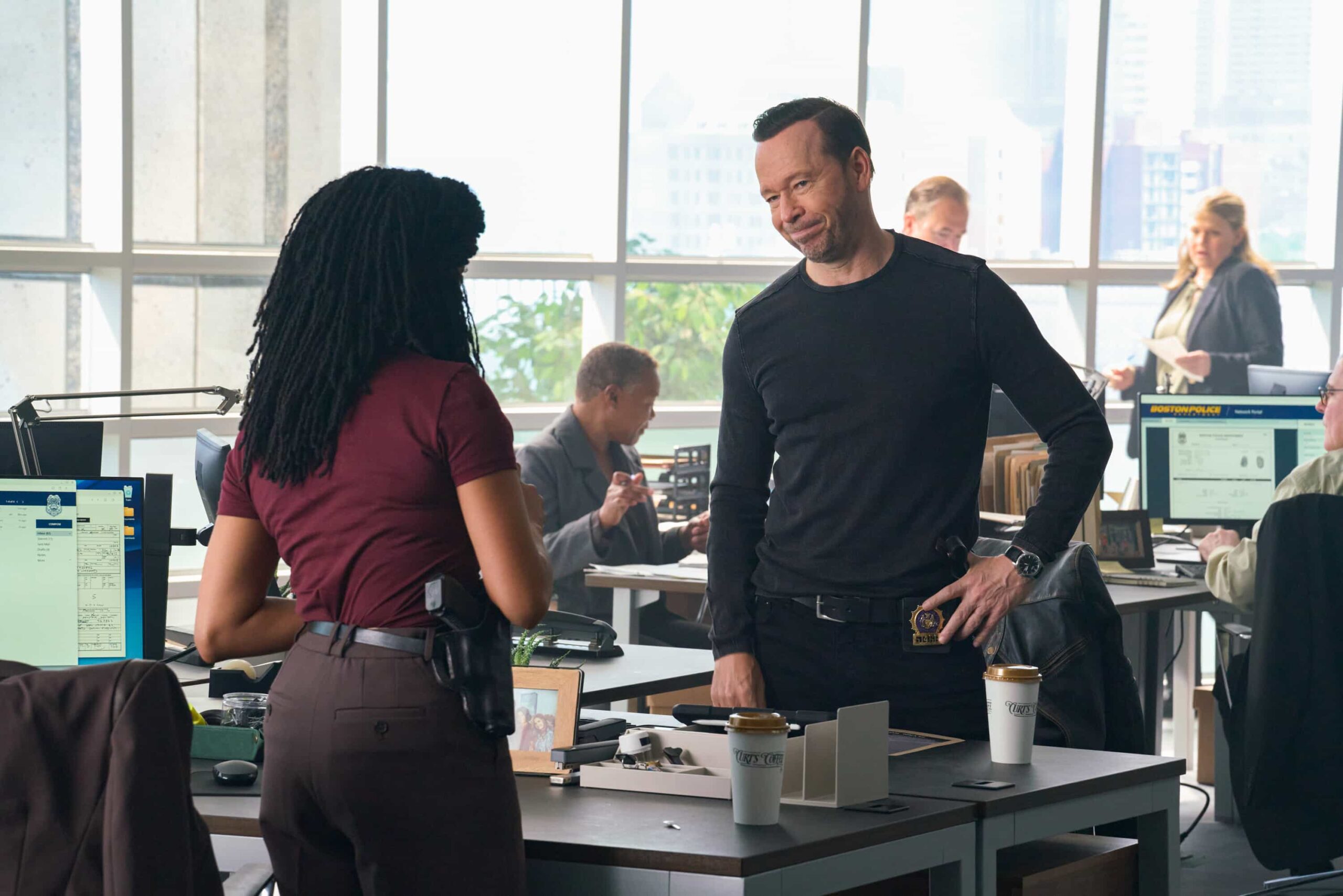 Boston Blue Season 1 Episode 6 “Code of Ethics” – With an assist from NYPD’s Maria Baez, Danny and Lena hunt down a serial home invader. Sean’s budding romance faces unexpected complications. Meanwhile Mae and Sarah uncover a troubling leak that could upend the justice system, on BOSTON BLUE,  Friday, Nov. 21 (10:00-11:00 PM, ET/PT) on the CBS Television Network, and streaming on Paramount+ (live and on-demand for Paramount+ Premium subscribers, or on-demand for Paramount+ Essential subscribers the day after the episode airs)*. Pictured: Donnie Wahlberg as Danny Reagan. Photo: Michael Gibson/CBS ©2025 CBS Broadcasting, Inc. All Rights Reserved.