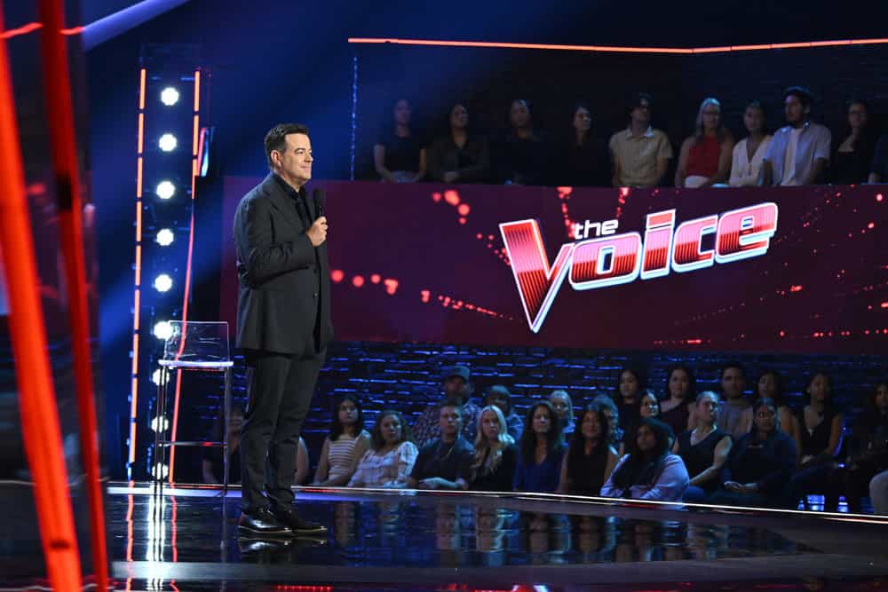 THE VOICE -- The Knockouts Part 5 Episode 2814 -- Pictured: Carson Daly -- (Photo by: Griffin Nagel/NBC)