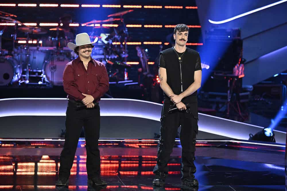 THE VOICE -- The Knockouts Part 5 Episode 2814 -- Pictured: (l-r) Austin Gilbert, Peyton Kyle -- (Photo by: Griffin Nagel/NBC)
