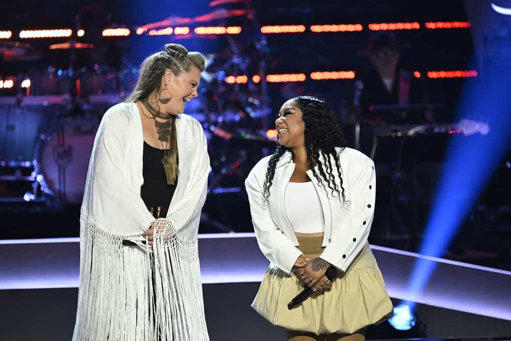 THE VOICE -- The Knockouts Part 5 Episode 2814 -- Pictured: (l-r) Lauren Anderson, Yoshihanaa -- (Photo by: Griffin Nagel/NBC)