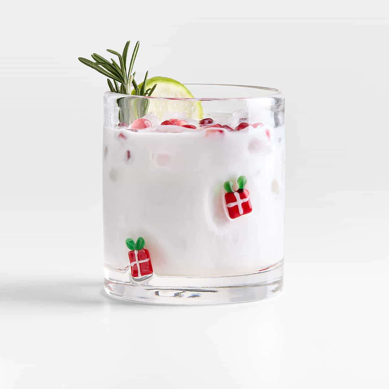 crate and barrel holiday old fashioned glass