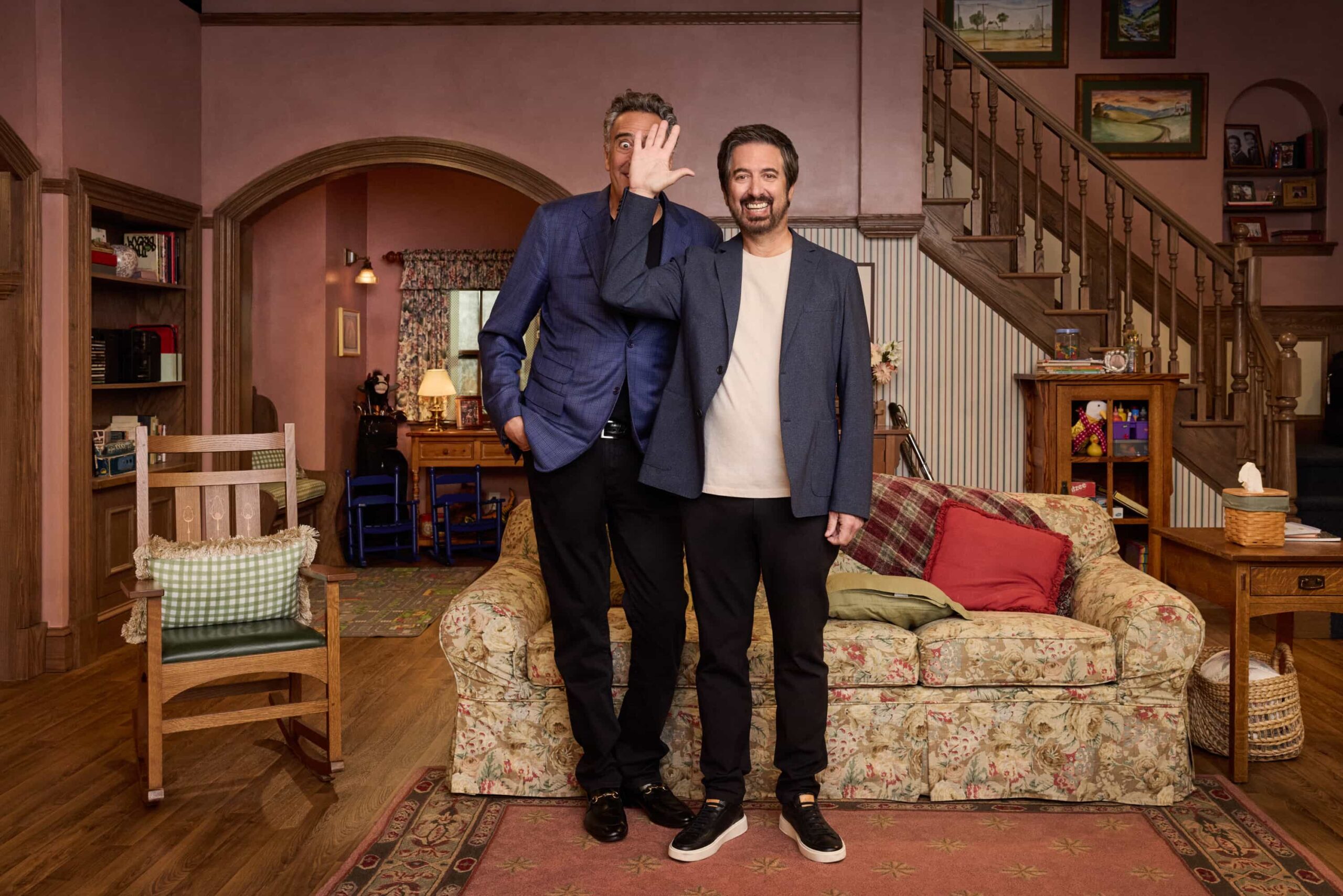 CBS Presents EVERYBODY LOVES RAYMOND: 30TH ANNIVERSARY REUNION, scheduled to air Monday, Nov. 24 (8:00-9:30 PM, ET/PT) on the CBS Television Network and Paramount+.  Pictured (L-R): Brad Garrett and Ray Romano. Photo: Sonja Flemming/CBS ©2025 CBS Broadcasting, Inc. All Rights Reserved.