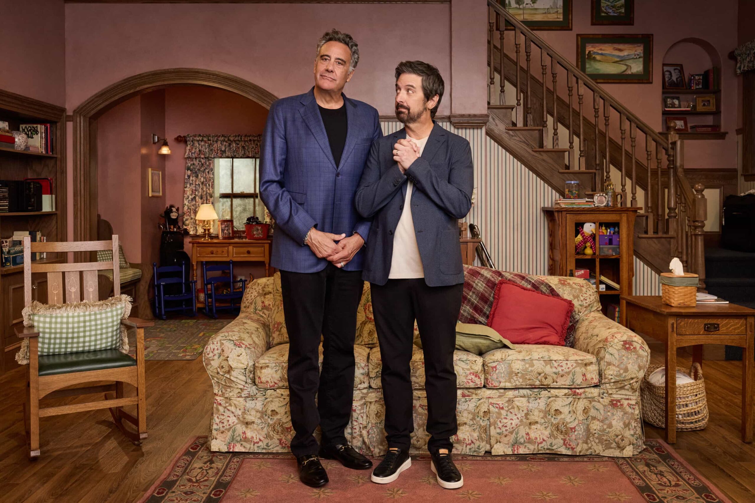 CBS Presents EVERYBODY LOVES RAYMOND: 30TH ANNIVERSARY REUNION, scheduled to air Monday, Nov. 24 (8:00-9:30 PM, ET/PT) on the CBS Television Network and Paramount+.  Pictured (L-R): Brad Garrett and Ray Romano. Photo: Sonja Flemming/CBS ©2025 CBS Broadcasting, Inc. All Rights Reserved.