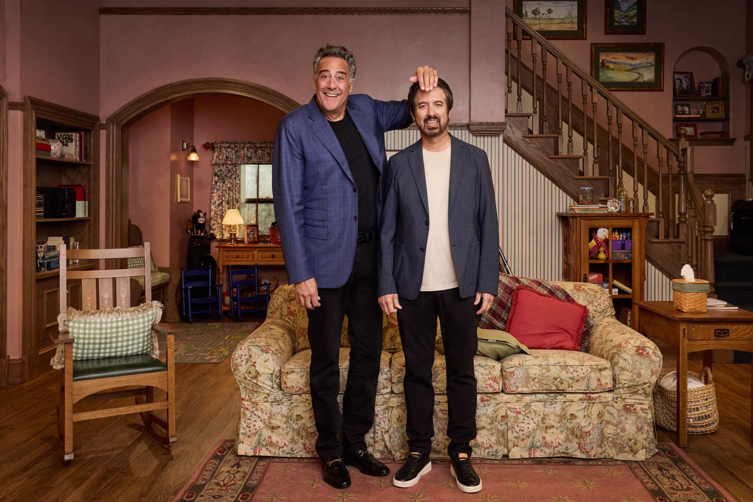 CBS Presents EVERYBODY LOVES RAYMOND: 30TH ANNIVERSARY REUNION, scheduled to air Monday, Nov. 24 (8:00-9:30 PM, ET/PT) on the CBS Television Network and Paramount+.  Pictured (L-R): Brad Garrett and Ray Romano. Photo: Sonja Flemming/CBS ©2025 CBS Broadcasting, Inc. All Rights Reserved.