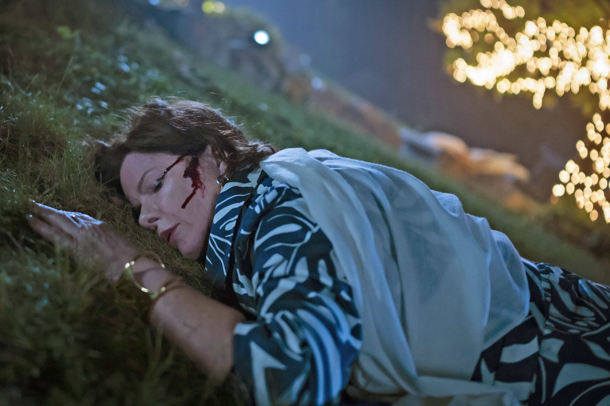 MURDER IN A SMALL TOWN: Marcia Gay Harden in the "Fall of Holman" episode of MURDER IN A SMALL TOWN airing Tuesday, Nov. 25 (8:00-9:00PM ET/PT) on FOX. ©2025 Fox Media LLC. CR: Kailey Schwerman/ FOX.