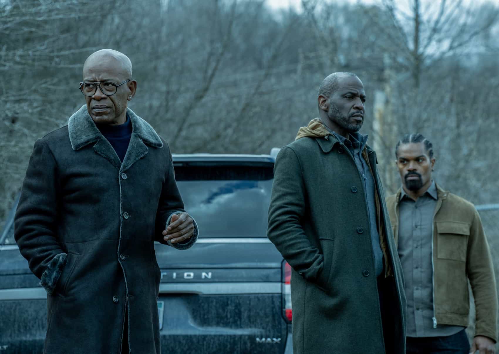 Lennie James as Frank Moses in Mayor of Kingstown episode 6, season 4, streaming on Paramount+, 2025. Credit: Dennis P. Mong Jr./Paramount+ ©2025 Viacom International Inc. All Rights Reserved. Mayor of Kingstown and all related titles, logos and characters are trademarks of Viacom International Inc.