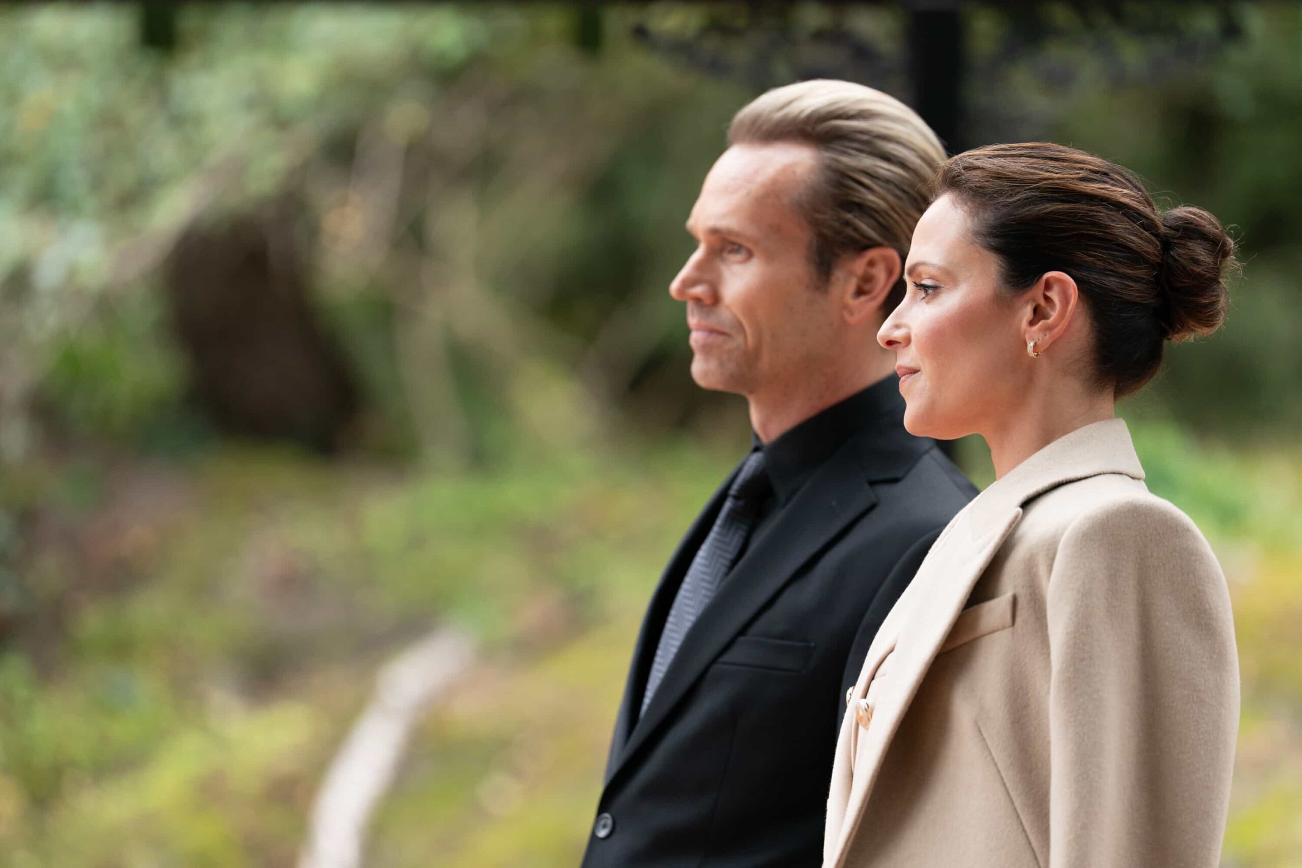 “Eat the Rich” – When chasing down leads about his father’s past, Colter meets a man desperate to find his daughter who vanished while working a courier route. As Colter retraces his steps, he’s pulled into an orbit of a wealthy family and their ruthless fixer, who will stop at nothing to keep their secrets buried, Sunday, Nov. 30 (8:30-9:30 PM, ET/8:00-9:00 PM, PT) on the CBS Television Network, and streaming on Paramount+ (live and on-demand for Paramount+ Premium plan subscribers, or on-demand for Paramount+ Essential subscribers the day after the episode airs)*. Pictured: Tobias Jelinek as Milo Simmons and Italia Ricci as MC. Photo: Darko Sikman/CBS ©2025 CBS Broadcasting, Inc. All Rights Reserved.