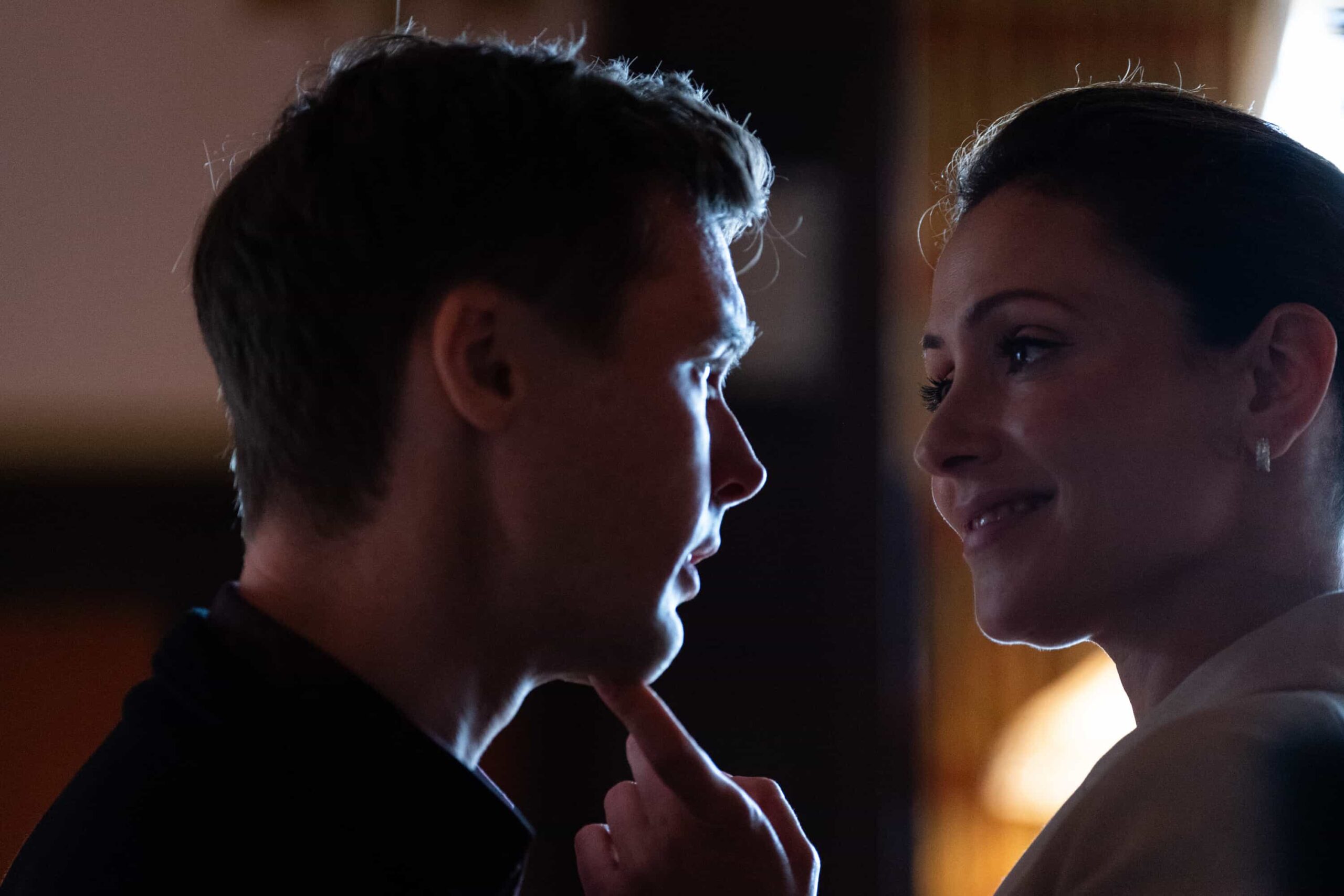 “Eat the Rich” – When chasing down leads about his father’s past, Colter meets a man desperate to find his daughter who vanished while working a courier route. As Colter retraces his steps, he’s pulled into an orbit of a wealthy family and their ruthless fixer, who will stop at nothing to keep their secrets buried, Sunday, Nov. 30 (8:30-9:30 PM, ET/8:00-9:00 PM, PT) on the CBS Television Network, and streaming on Paramount+ (live and on-demand for Paramount+ Premium plan subscribers, or on-demand for Paramount+ Essential subscribers the day after the episode airs)*. Pictured: Tyler Johnston as Graham Benning and Italia Ricci as MC. Photo: Darko Sikman/CBS ©2025 CBS Broadcasting, Inc. All Rights Reserved.