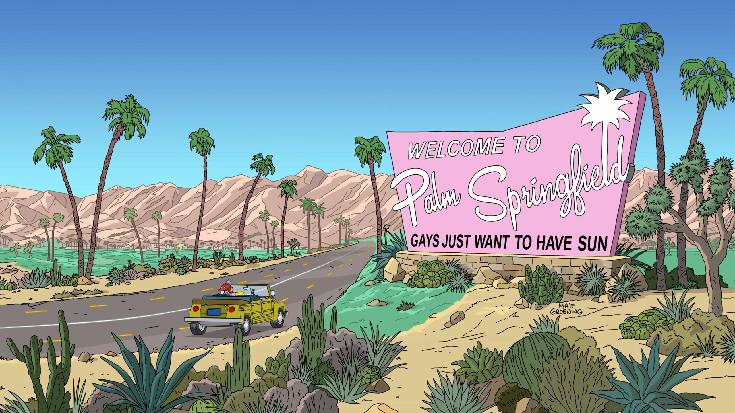 THE SIMPSONS: Patty and Bart team up for the ultimate prank: getting Homer declared legally dead. To their chagrin, Homer loves being officially dead — which leads to Patty and Selma having a huge fight and Patty moving away to “Palm Springfield” in the “Aunt Misbehavin' ” episode of THE SIMPSONS airing Sunday, Nov. 30 (8:00-8:30 PM ET/PT) on FOX. THE SIMPSONS © 2025 by 20th Television.