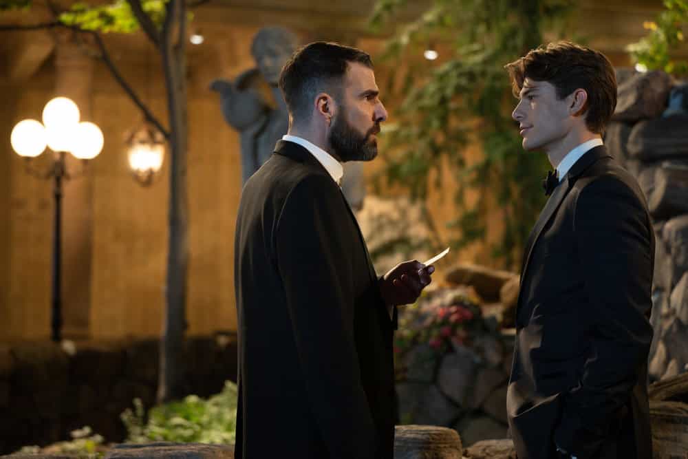 BRILLIANT MINDS Season 2 Episode 10 -- "The Resident" Episode 210 -- Pictured: (l-r) Zachary Quinto as Dr. Oliver Wolf, Brian Altemus as Dr. Charlie Porter -- (Photo by: Pief Weyman/NBC)