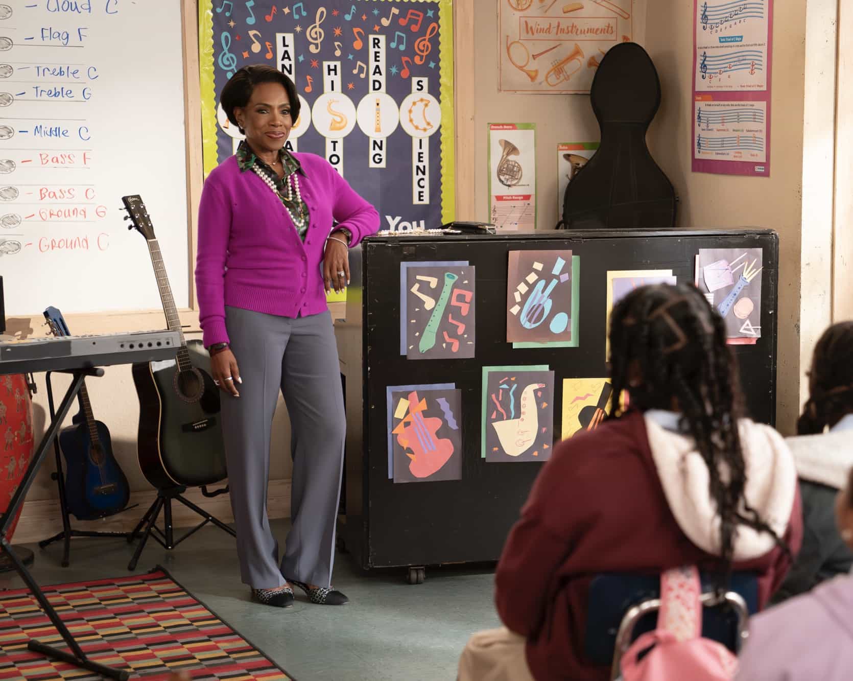 ABBOTT ELEMENTARY - “Goofgirl” - A new member joins Gregory’s Garden Goofballs, and Janine pitches a new club idea to Ava. WEDNESDAY, DEC. 3 (8:30-9:02 p.m. EST) on ABC. (Disney/Gilles Mingasson) 
SHERYL LEE RALPH