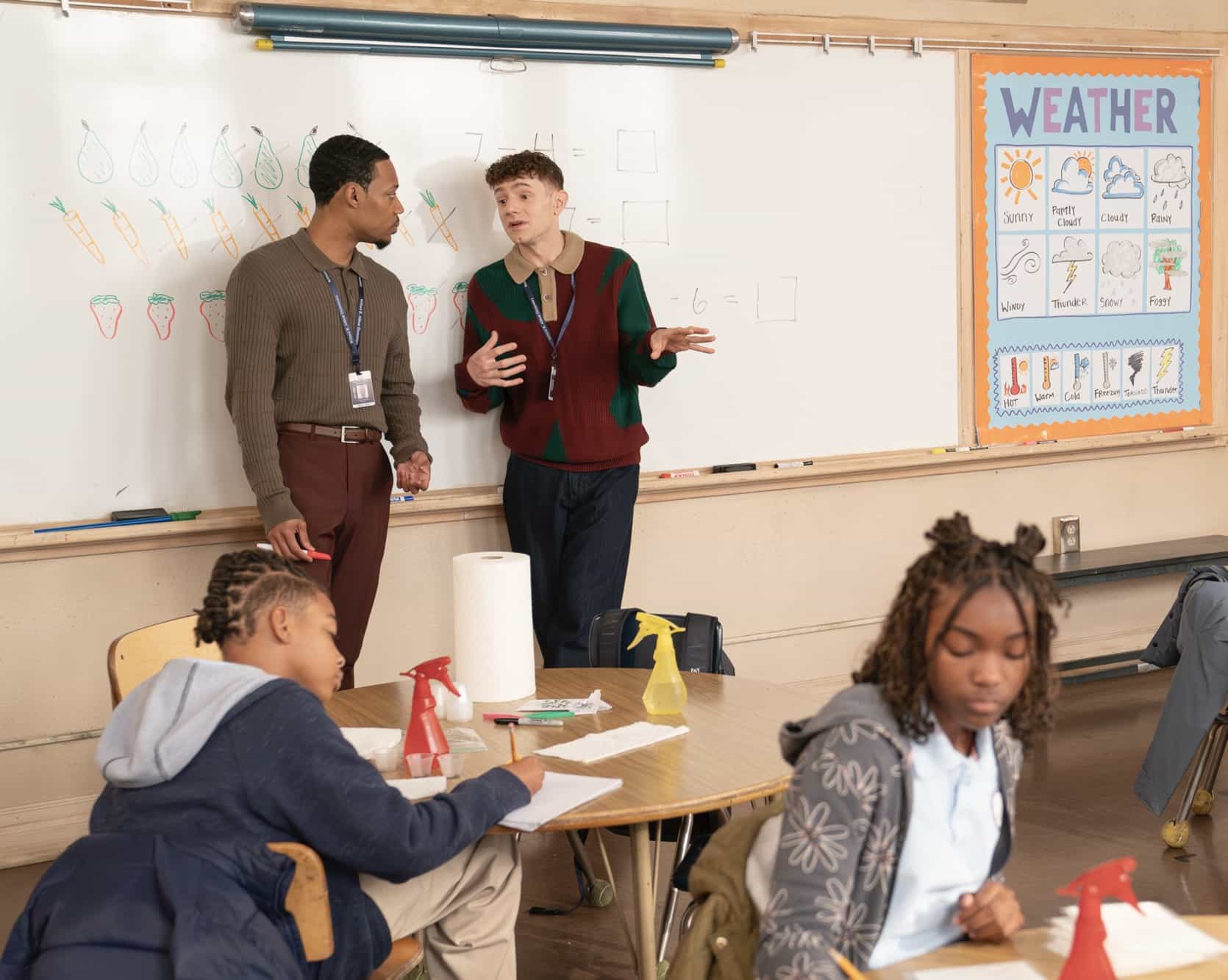 ABBOTT ELEMENTARY - “Goofgirl” - A new member joins Gregory’s Garden Goofballs, and Janine pitches a new club idea to Ava. WEDNESDAY, DEC. 3 (8:30-9:02 p.m. EST) on ABC. (Disney/Gilles Mingasson) 
TYLER JAMES WILLIAMS, CHRIS PERFETTI, AEIRESS JONES