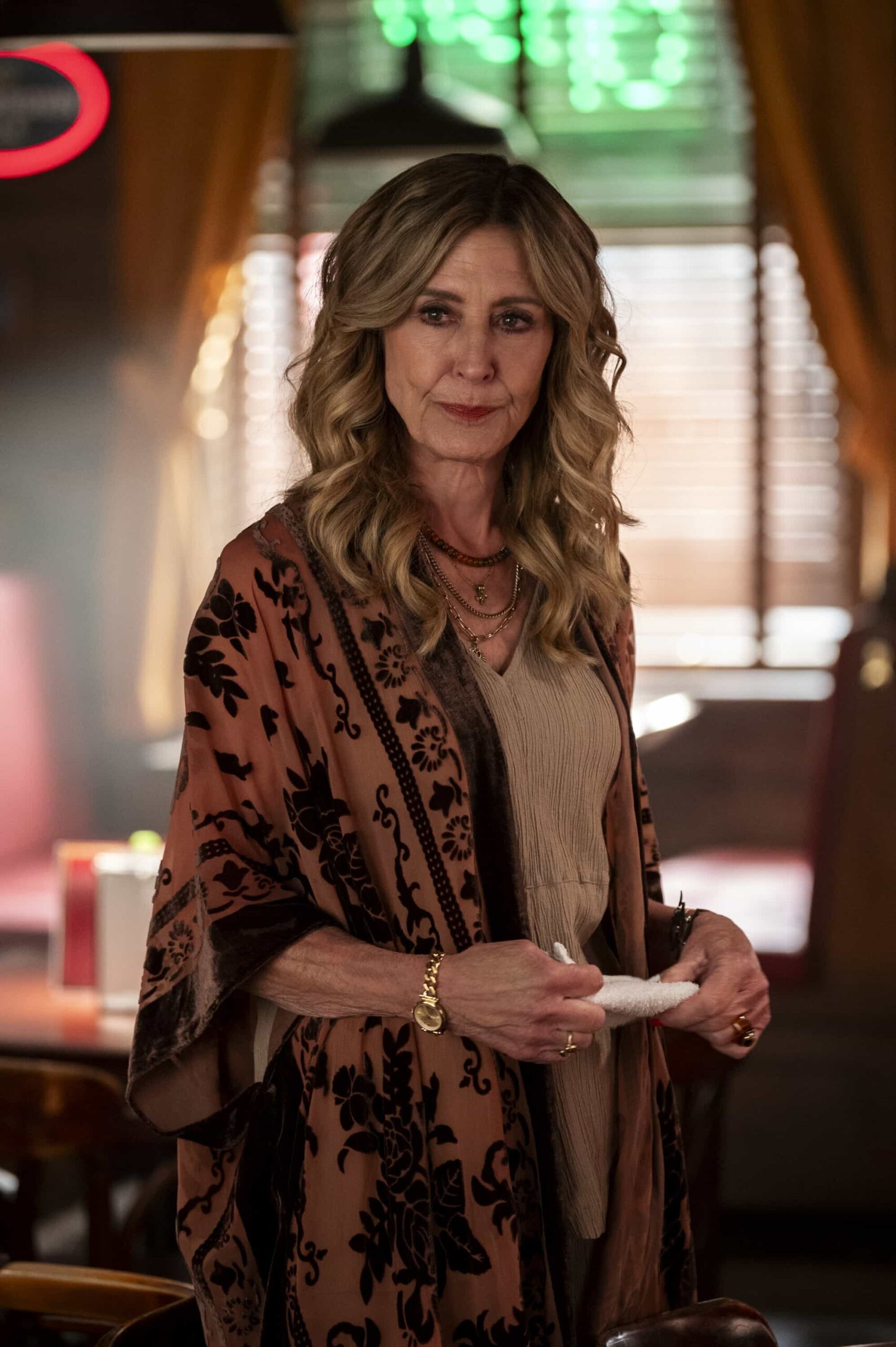 Fire Country Season 4 Episode 7 “Best Mom in the World” – Sharon is blindsided by a visit from her estranged mother, Ruby (Christine Lahti), whose sudden reappearance stirs up painful family history. Meanwhile, Bode and Jake respond to a call from a troubled teen in a condemned building, on FIRE COUNTRY, Friday, Dec. 5 (9:00-10:00 PM, ET/PT) on the CBS Television Network, and streaming on Paramount+ (live and on-demand for Paramount+ Premium plan subscribers, or on-demand for Paramount+ Essential subscribers the day after the episode airs). Pictured: Christine Lahti as Ruby Quinn. Photo: Sergei Bachlakov/CBS ©2025 CBS Broadcasting, Inc. All Rights Reserved.