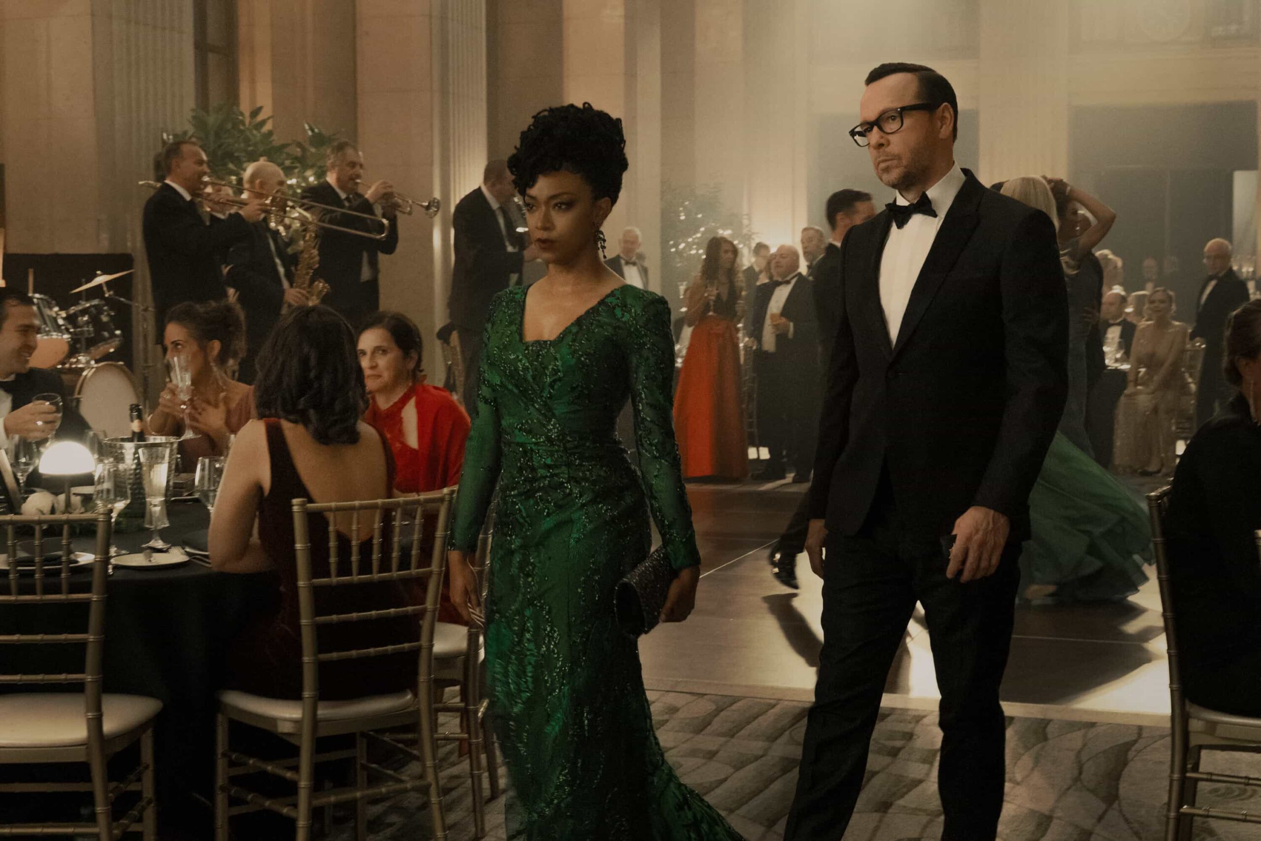 Boston Blue Season 1 Episode 7 “Baggage Claim” – Lena’s pursuit of justice forces Danny into an unexpected role reversal, while Sarah faces a personal dilemma that tests her resolve. Meanwhile, Mae contends with political pressure, and Sean and Jonah uncover more than they anticipated during a routine case, on the CBS Original series BOSTON BLUE,  Friday, Dec. 5 (10:00-11:00 PM, ET/PT) on the CBS Television Network, and streaming on Paramount+ (live and on-demand for Paramount+ Premium plan subscribers, or on-demand for Paramount+ Essential subscribers the day after the episode airs)*.   Pictured (L-R): Sonequa Martin-Green as Lena Silver and Donnie Wahlberg as Danny Reagan  Photo: Michael Gibson/CBS ©2025 CBS Broadcasting, Inc. All Rights Reserved.