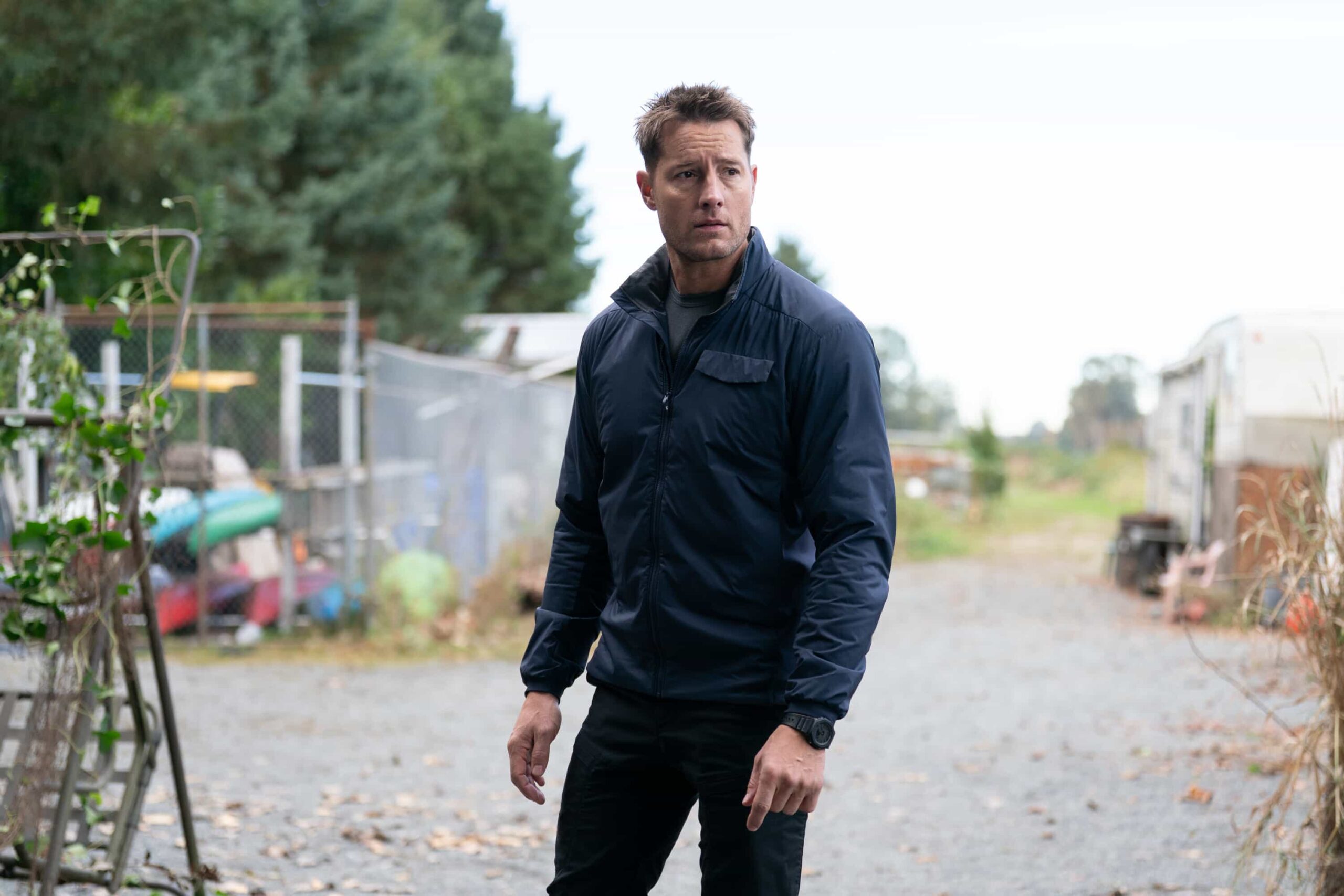 Tracker Season 3 Episode 8 “Eurydice” – When a grieving mother becomes the prime suspect in her missing daughter’s murder, Colter sets out to find the true culprit and prove her innocence, Sunday, Dec. 7 (8:00-9:00 PM, ET/PT) on the CBS Television Network, and streaming on Paramount+ (live and on-demand for Paramount+ Premium plan subscribers, or on-demand for Paramount+ Essential subscribers the day after the episode airs)*. Pictured: Justin Hartley as Colter Shaw. Photo: Darko Sikman/CBS ©2025 CBS Broadcasting, Inc. All Rights Reserved.