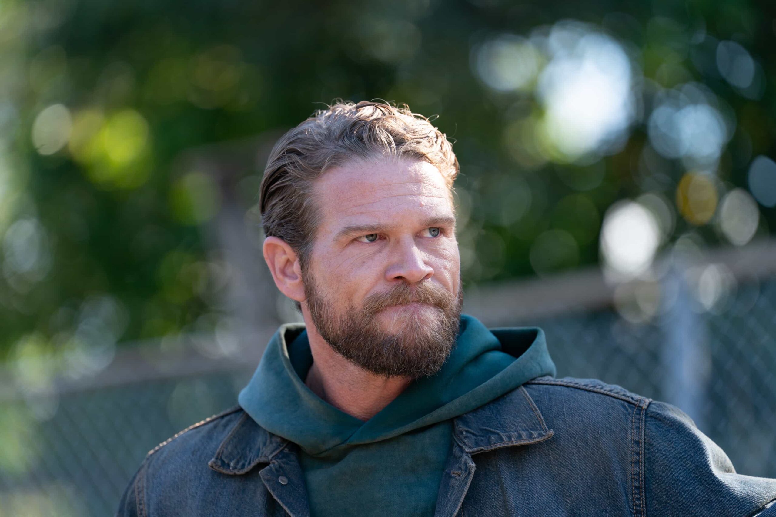 Tracker Season 3 Episode 8 “Eurydice” – When a grieving mother becomes the prime suspect in her missing daughter’s murder, Colter sets out to find the true culprit and prove her innocence, Sunday, Dec. 7 (8:00-9:00 PM, ET/PT) on the CBS Television Network, and streaming on Paramount+ (live and on-demand for Paramount+ Premium plan subscribers, or on-demand for Paramount+ Essential subscribers the day after the episode airs)*. Pictured: Brett Zimmerman as Trevor Flint. Photo: Darko Sikman/CBS ©2025 CBS Broadcasting, Inc. All Rights Reserved.