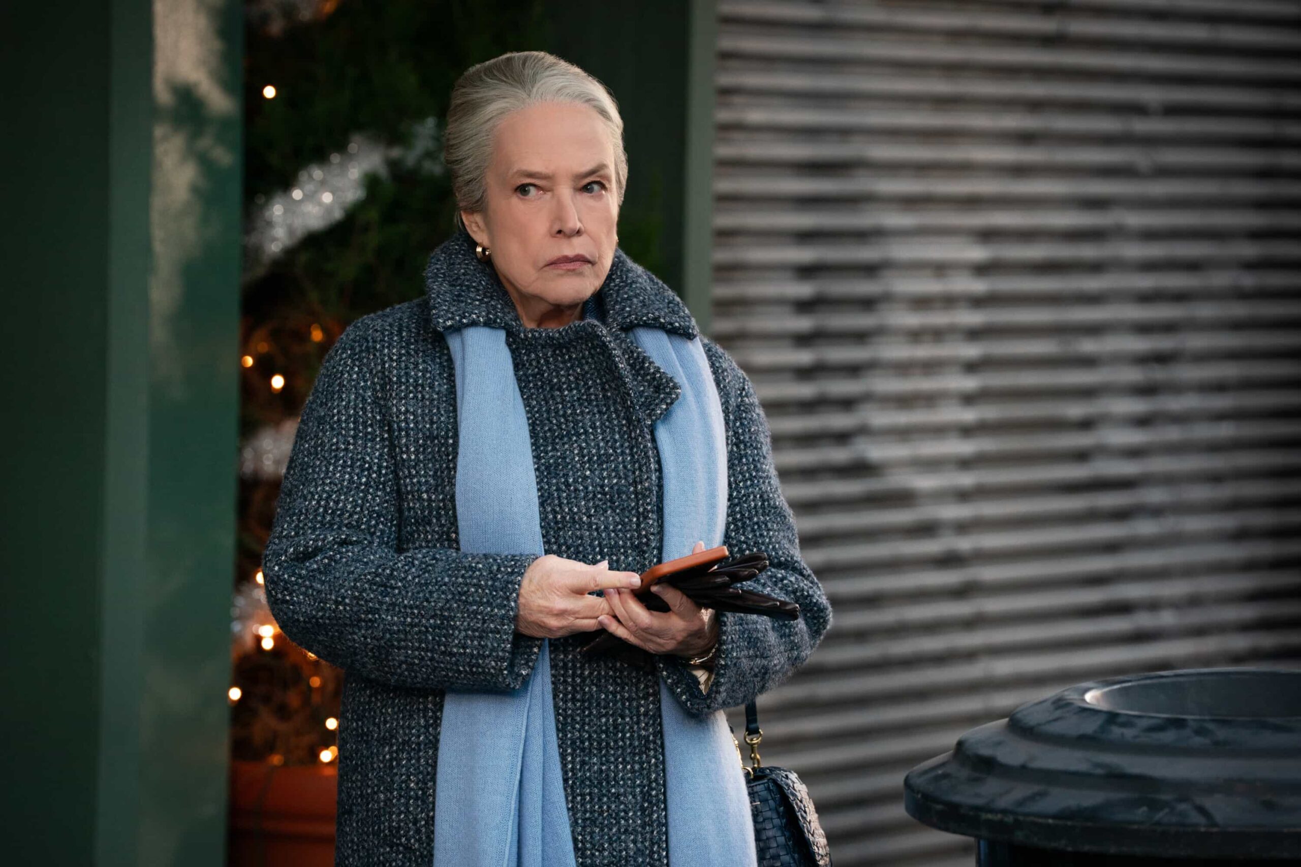 Matlock Season 2 Episode 8 “Call It a Christmas Gift” – With the holidays approaching, the team’s secrets start to come to light while they take on a harassment case involving the city’s fire department. Meanwhile, Matty and Edwin contemplate meeting Joey’s sister, on MATLOCK, Thursday, Dec. 11 (9:00-10:00 PM, ET/PT). Pictured: Kathy Bates as “Madeline Matlock.”  Photo: Michael Yarish/CBS ©2025 CBS Broadcasting, Inc. All Rights Reserved.