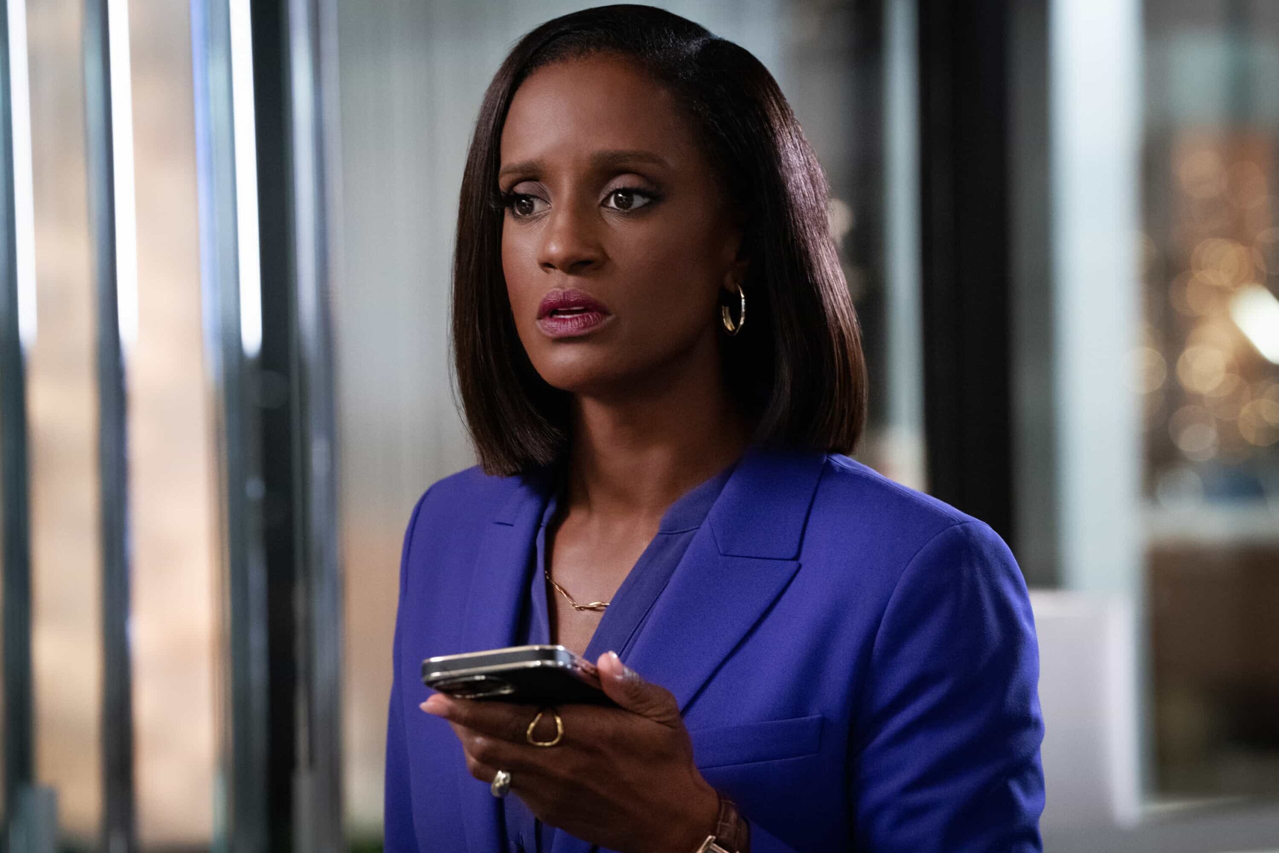 “Call It a Christmas Gift” – With the holidays approaching, the team’s secrets start to come to light while they take on a harassment case involving the city’s fire department. Meanwhile, Matty and Edwin contemplate meeting Joey’s sister, on MATLOCK, Thursday, Dec. 11 (9:00-10:00 PM, ET/PT). Pictured: Skye P. Marshall as “Olympia Lawrence.”  Photo: Michael Yarish/CBS ©2025 CBS Broadcasting, Inc. All Rights Reserved.