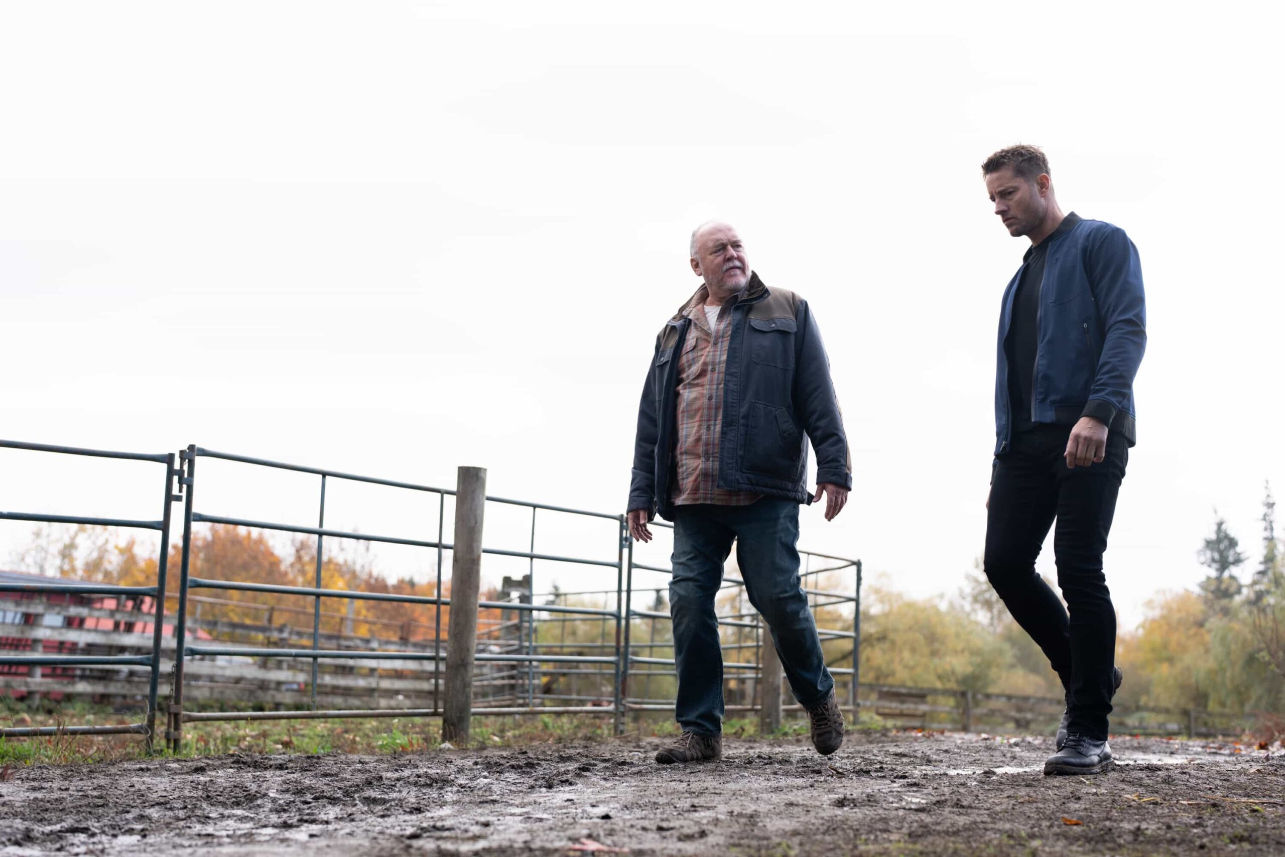 “Good Trouble” – When Colter’s old friend Keaton asks for help finding his former partner, they uncover a trail of bodies and a conspiracy that runs deeper than they could’ve imagined, Sunday, Dec. 14 (8:30-9:30 PM, ET/8:00-9:00 PM, PT). Pictured: Brent Sexton as Keaton and Justin Hartley as Colter Shaw. Photo: Darko Sikman/CBS ©2025 CBS Broadcasting, Inc. All Rights Reserved.