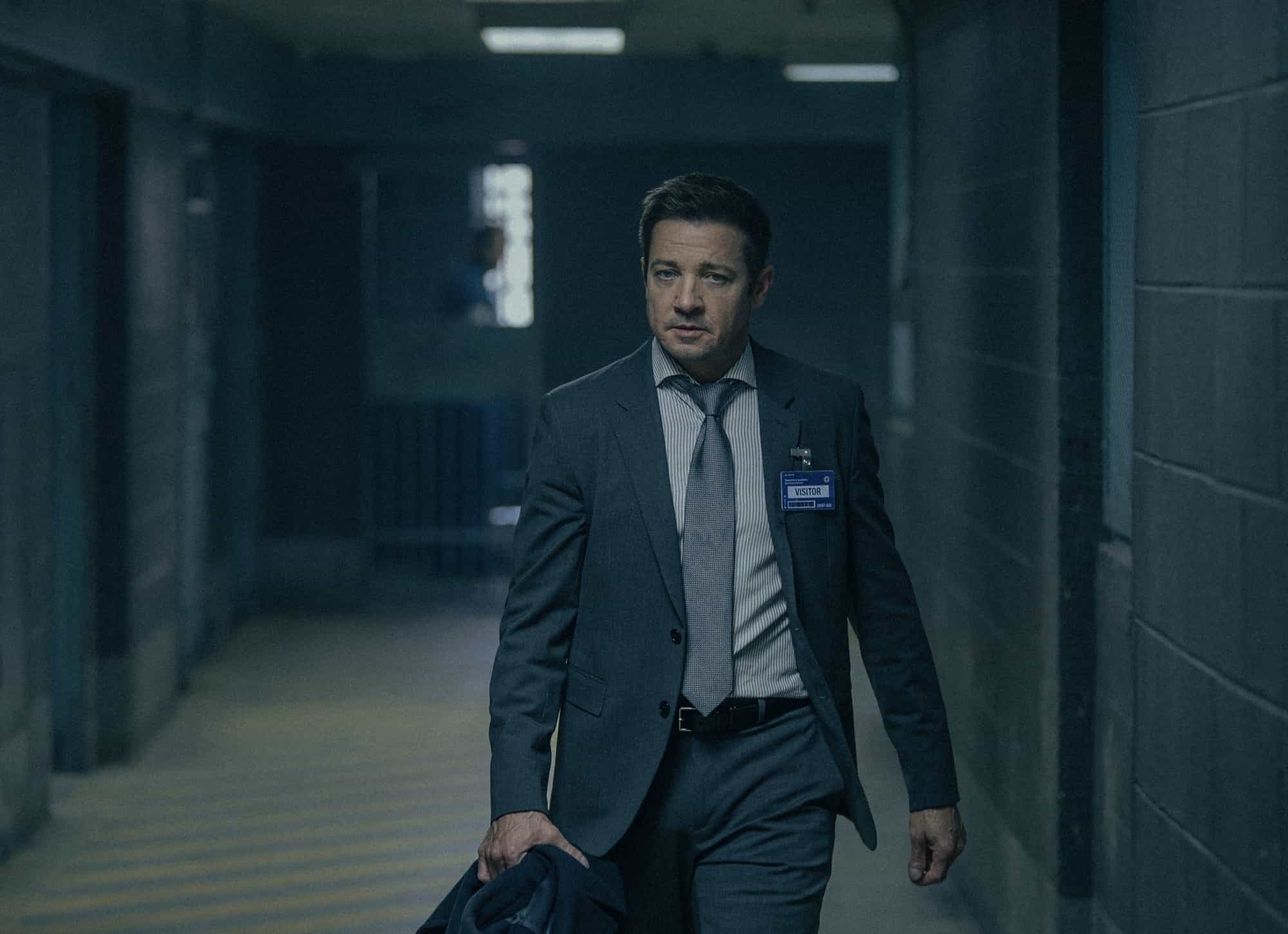 Jeremy Renner as Mike McLusky in Mayor of Kingstown episode 9, season 4, streaming on Paramount+, 2025. Credit: Jeremy Parsons/Paramount+