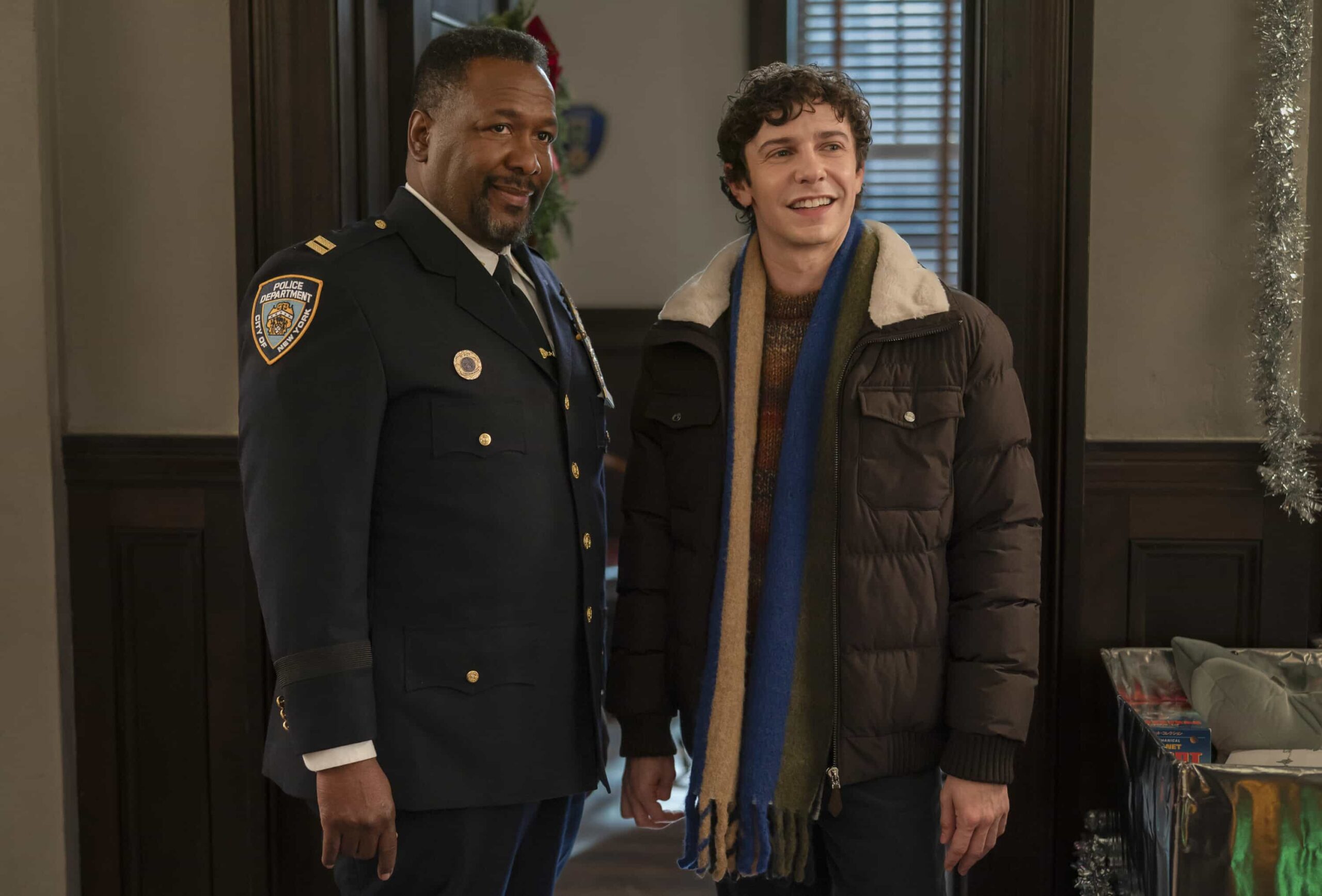 Elsbeth Season 3 Episode 10 “A Hard Nut to Crack” – When an avant-garde choreographer’s “Nutcracker” rehearsal turns deadly, Elsbeth leaps into the cutthroat world of New York ballet, on ELSBETH, Thursday, Dec. 18 (10:00-11:00 PM, ET/PT) .  Pictured (L-R): Wendell Pierce as Captain Wagner and Ben Levi Ross as Teddy    Photo: Michael Parmelee/CBS ©2025 CBS Broadcasting, Inc. All Rights Reserved.