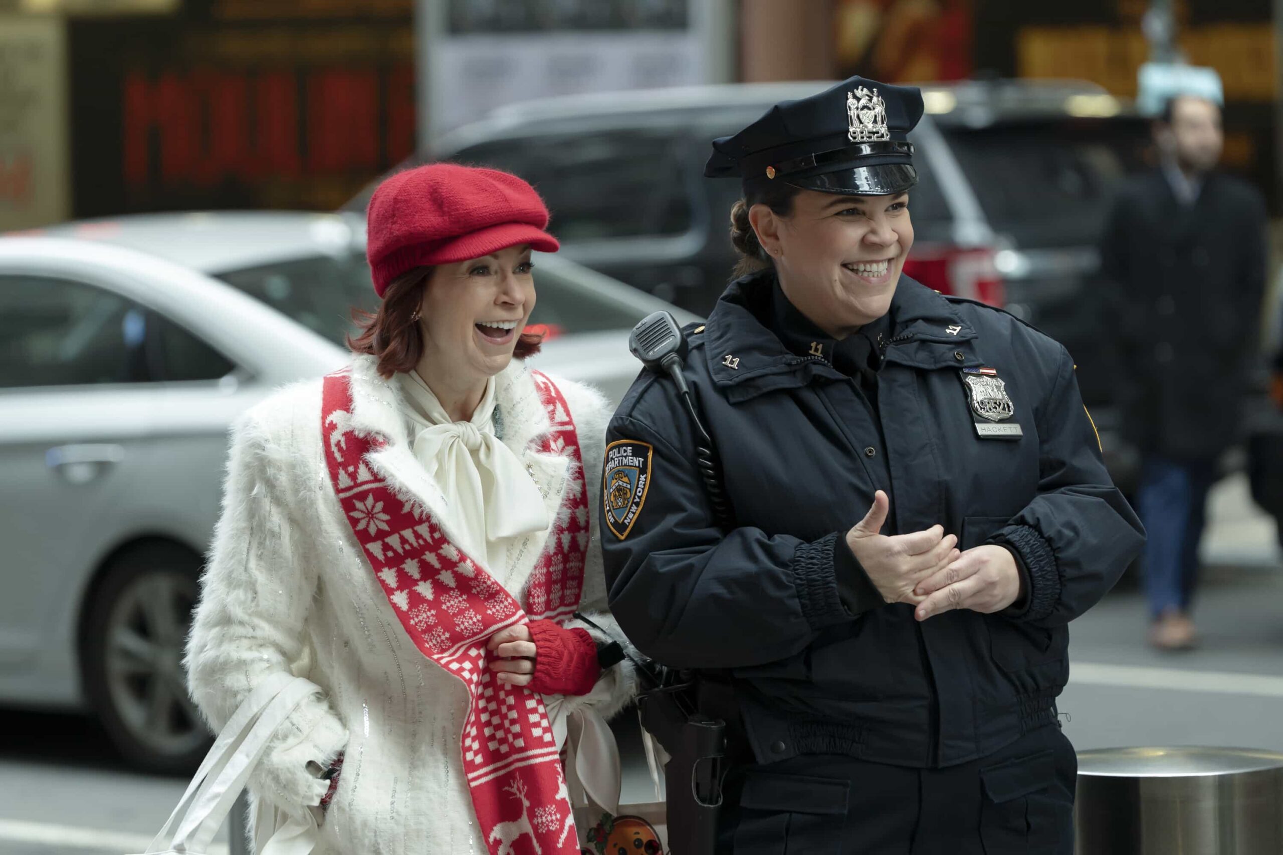 Elsbeth Season 3 Episode 10 “A Hard Nut to Crack” – When an avant-garde choreographer’s “Nutcracker” rehearsal turns deadly, Elsbeth leaps into the cutthroat world of New York ballet, on ELSBETH, Thursday, Dec. 18 (10:00-11:00 PM, ET/PT) .  Pictured (L-R): Carrie Preston as Elsbeth Tascioni and Lindsay Mendez as Officer Grace Hackett    Photo: Michael Parmelee/CBS ©2025 CBS Broadcasting, Inc. All Rights Reserved.