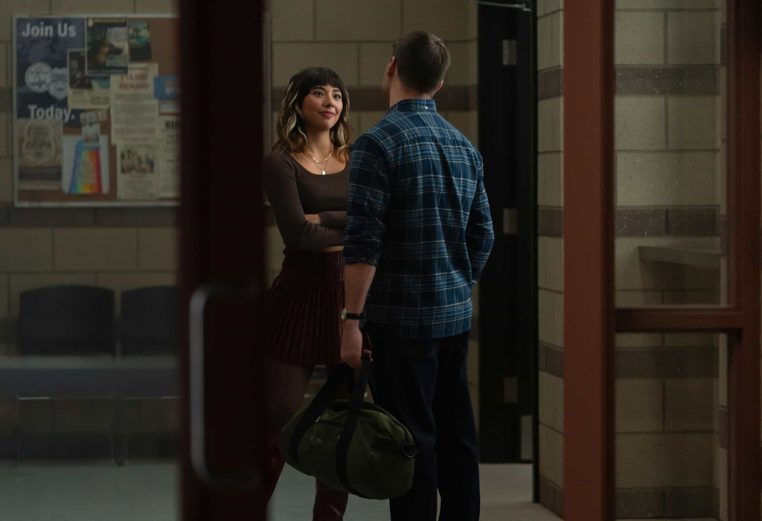 Boston Blue Season 1 Episode 9 “Collateral Damage” – Mae faces public and family backlash over the consequences of her past decisions, while Sarah struggles with guilt that pushes her to take risks in pursuit of justice. At the same time, Lena and Danny dive into a tense homicide case, and Jonah’s anger over his father’s death threatens to unravel fragile family ties, on the CBS Original series BOSTON BLUE, Friday, Dec. 19   Pictured (L-R): Xochitl Gomez as Penny Bravo and Mika Amonsen as Sean Reagan   Photo: John Medland/CBS ©2025 CBS Broadcasting, Inc. All Rights Reserved.