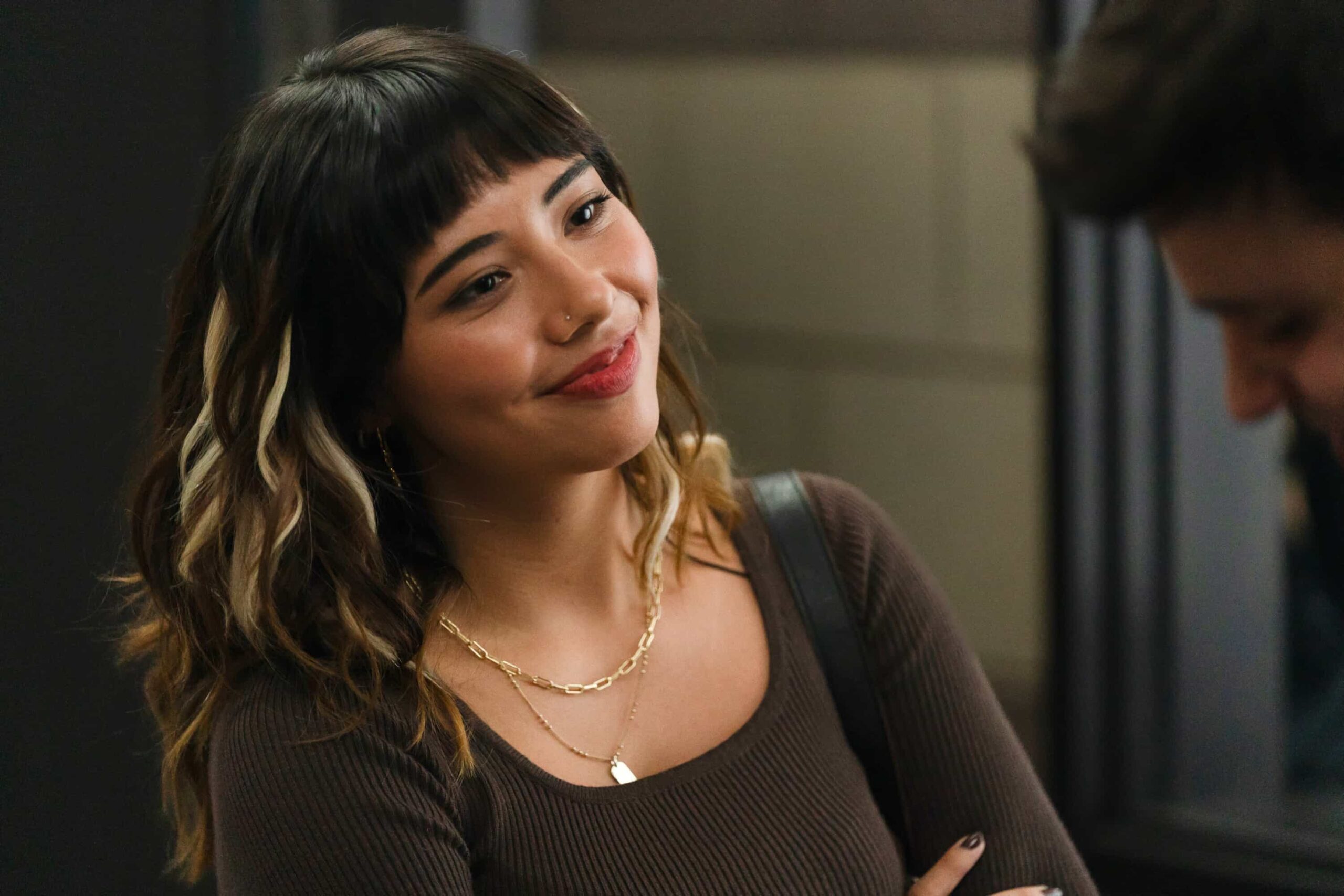 Boston Blue Season 1 Episode 9 image “Collateral Damage” – Mae faces public and family backlash over the consequences of her past decisions, while Sarah struggles with guilt that pushes her to take risks in pursuit of justice. At the same time, Lena and Danny dive into a tense homicide case, and Jonah’s anger over his father’s death threatens to unravel fragile family ties, on the CBS Original series BOSTON BLUE, Friday, Dec. 19   Pictured (L-R): Xochitl Gomez as Penny Bravo and Mika Amonsen as Sean Reagan   Photo: John Medland/CBS ©2025 CBS Broadcasting, Inc. All Rights Reserved.