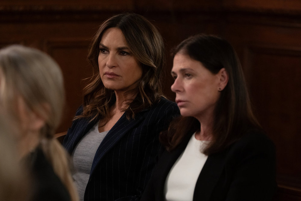 LAW & ORDER: SPECIAL VICTIMS UNIT -- "Purity" Episode 27012 -- Pictured: (l-r) Mariska Hargitay as Capt. Olivia Benson, Maura Tierney as Lieutenant Jessica Brady -- (Photo by: Virginia Sherwood/NBC)