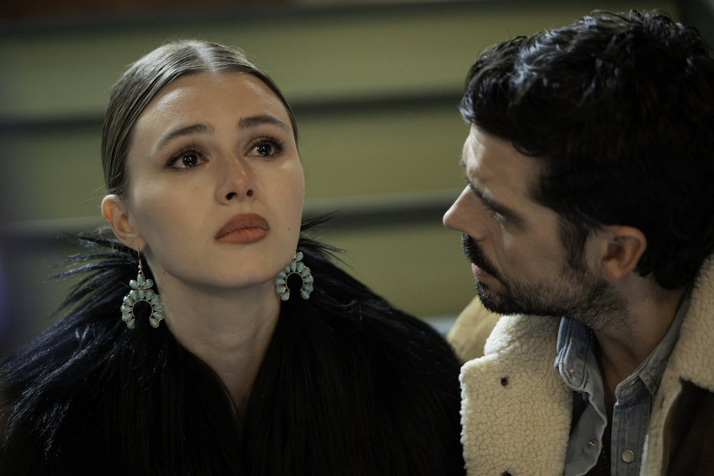 BRILLIANT MINDS -- "The Rider" Episode 212 -- Pictured: (l-r) Celeste Desjardins as Grace Ann Stevens, Micah Joe Parker as Benson Bowman -- (Photo by: Pief Weyman/NBC)