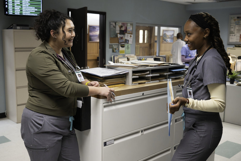 BRILLIANT MINDS -- "The Rider" Episode 212 -- Pictured: (l-r) Aury Krebs as Dr. Dana Dang, Ashleigh LaThrop as Dr. Ericka Kinney -- (Photo by: Pief Weyman/NBC)