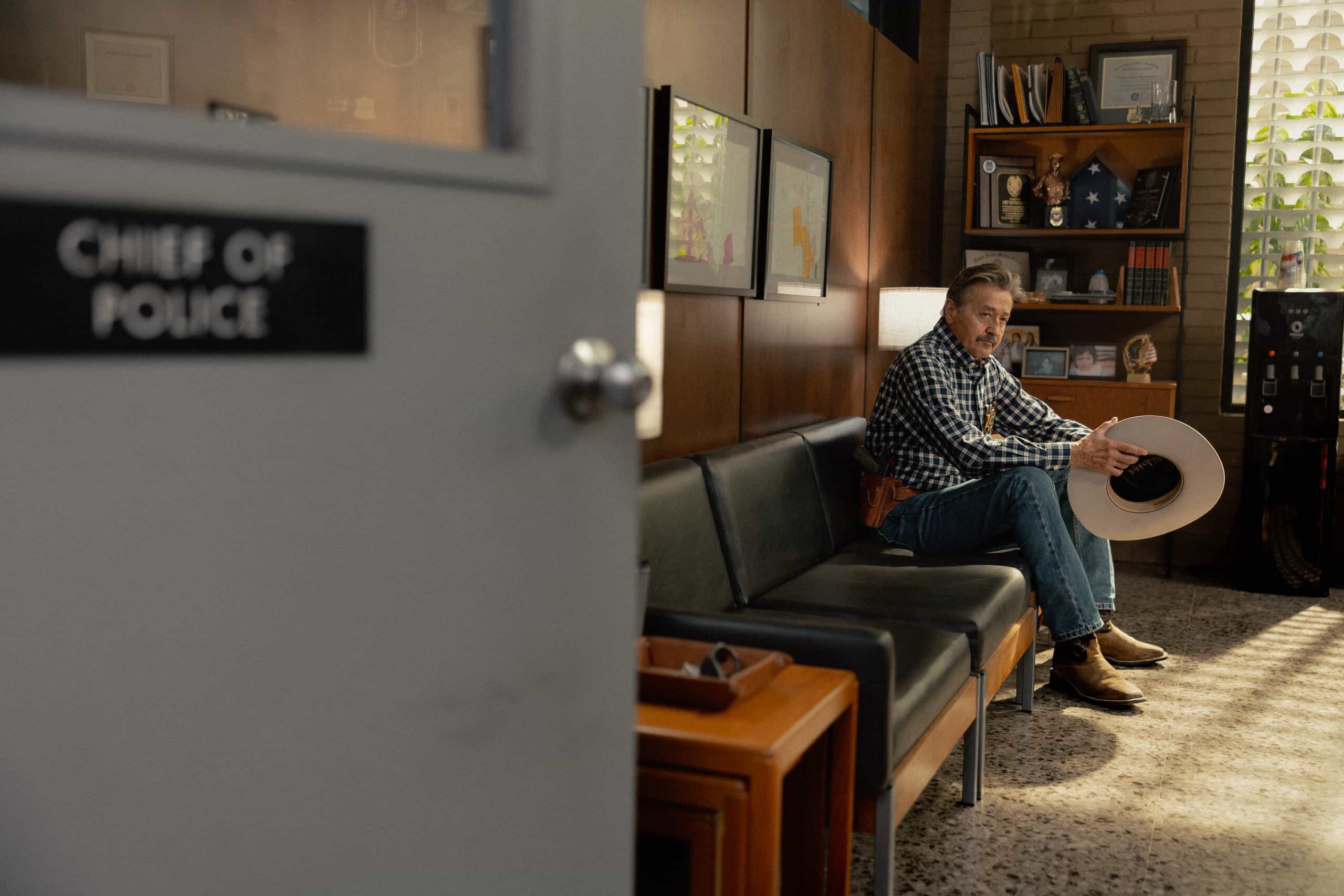 Mark Collie as Sheriff Walt Joeberg in Landman episode 10, season 2, streaming on Paramount+. Photo Credit: Emerson Miller/Paramount+