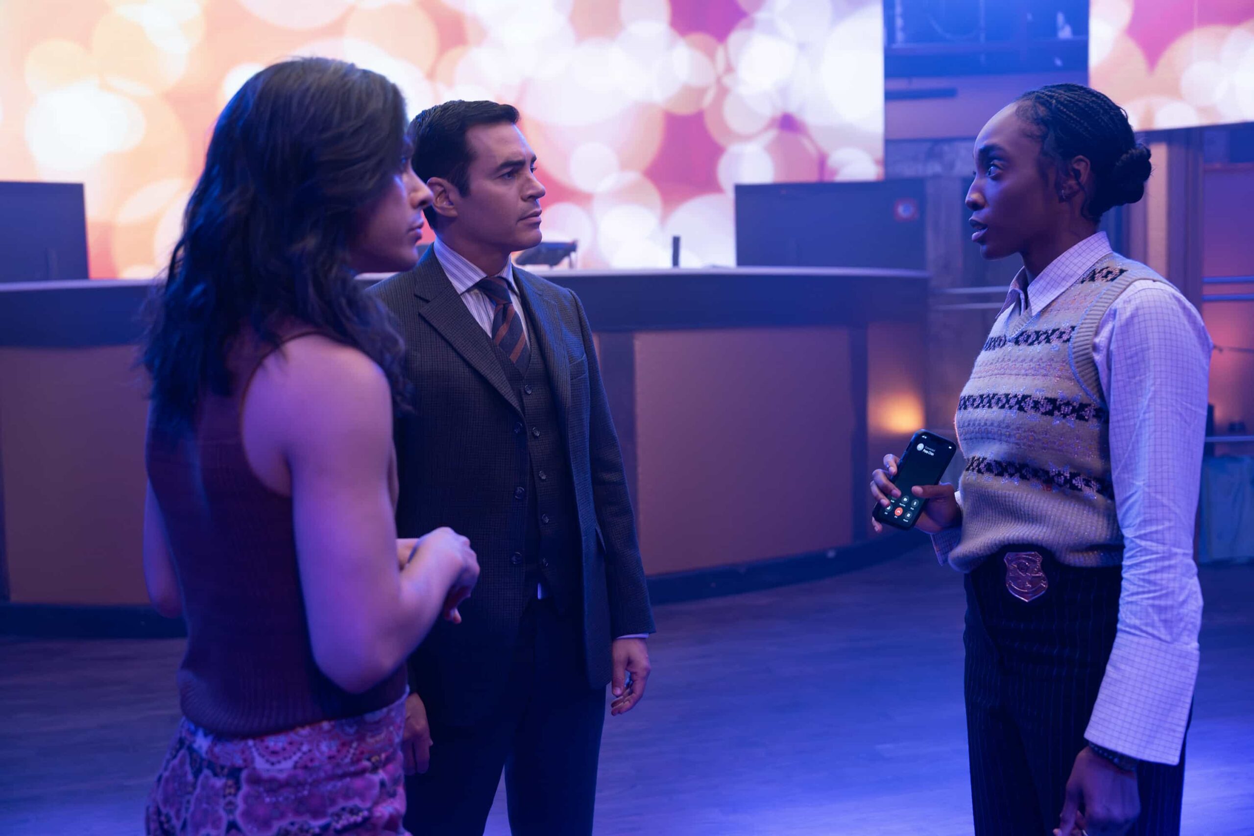 WILL TRENT Season 4 Episode 4 image - “The Man From Nowhere” - When a dancer is murdered at the Atlanta World Salsa Championships, Will and Faith navigate the competition to uncover the truth. Meanwhile, Angie, Ormewood and Franklin scramble to manage college interns digging into a 15-year-old cold case. TUESDAY, JAN. 27 (8:00-9:00 p.m. EST) on ABC. (Disney/Daniel Delgado Jr.) 
JONNY BEAUCHAMP, RAMÓN RODRIGUEZ, IANTHA RICHARDSON