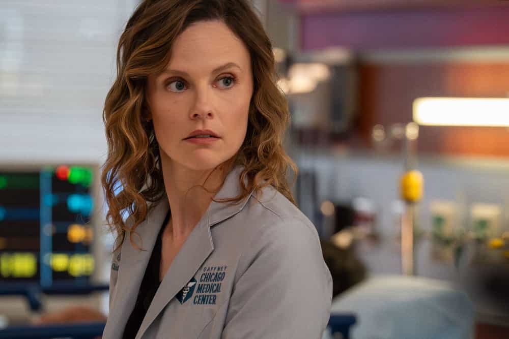 CHICAGO MED -- "Our So Called Lives" Episode 1111 -- Pictured: Sarah Ramos as Dr. Caitlin Lenox -- (Photo by: Elizabeth Sisson/NBC)