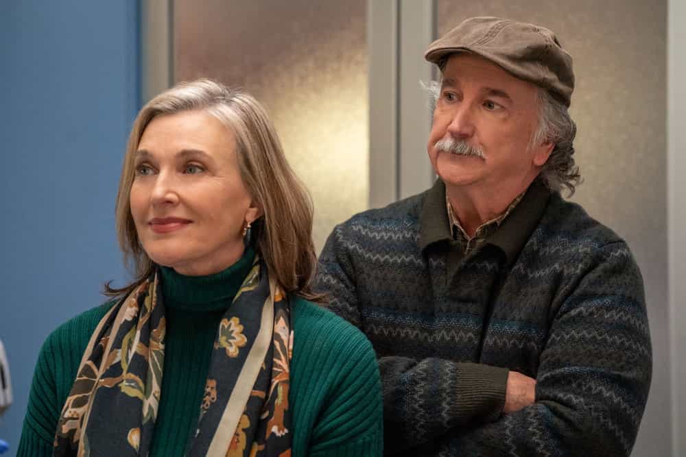 CHICAGO MED -- "Our So Called Lives" Episode 1111 -- Pictured: (l-r) Brenda Strong as Dr. Suzie Mankiewicz, Mark Linn-Baker as Dr. Howie Mankiewicz -- (Photo by: Elizabeth Sisson/NBC)