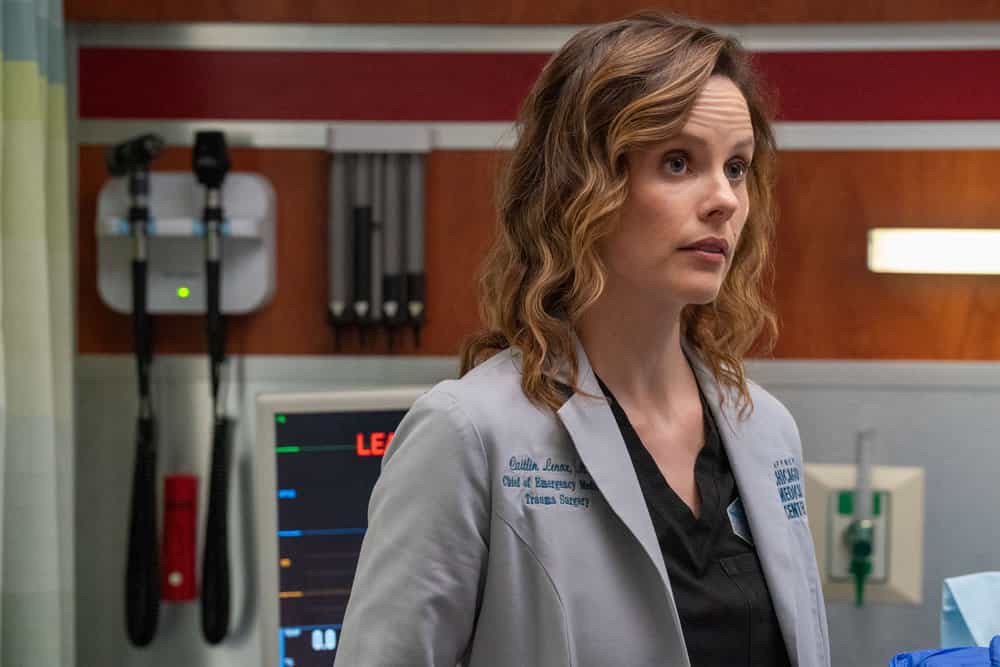 CHICAGO MED -- "Our So Called Lives" Episode 1111 -- Pictured: Sarah Ramos as Dr. Caitlin Lenox -- (Photo by: Elizabeth Sisson/NBC)