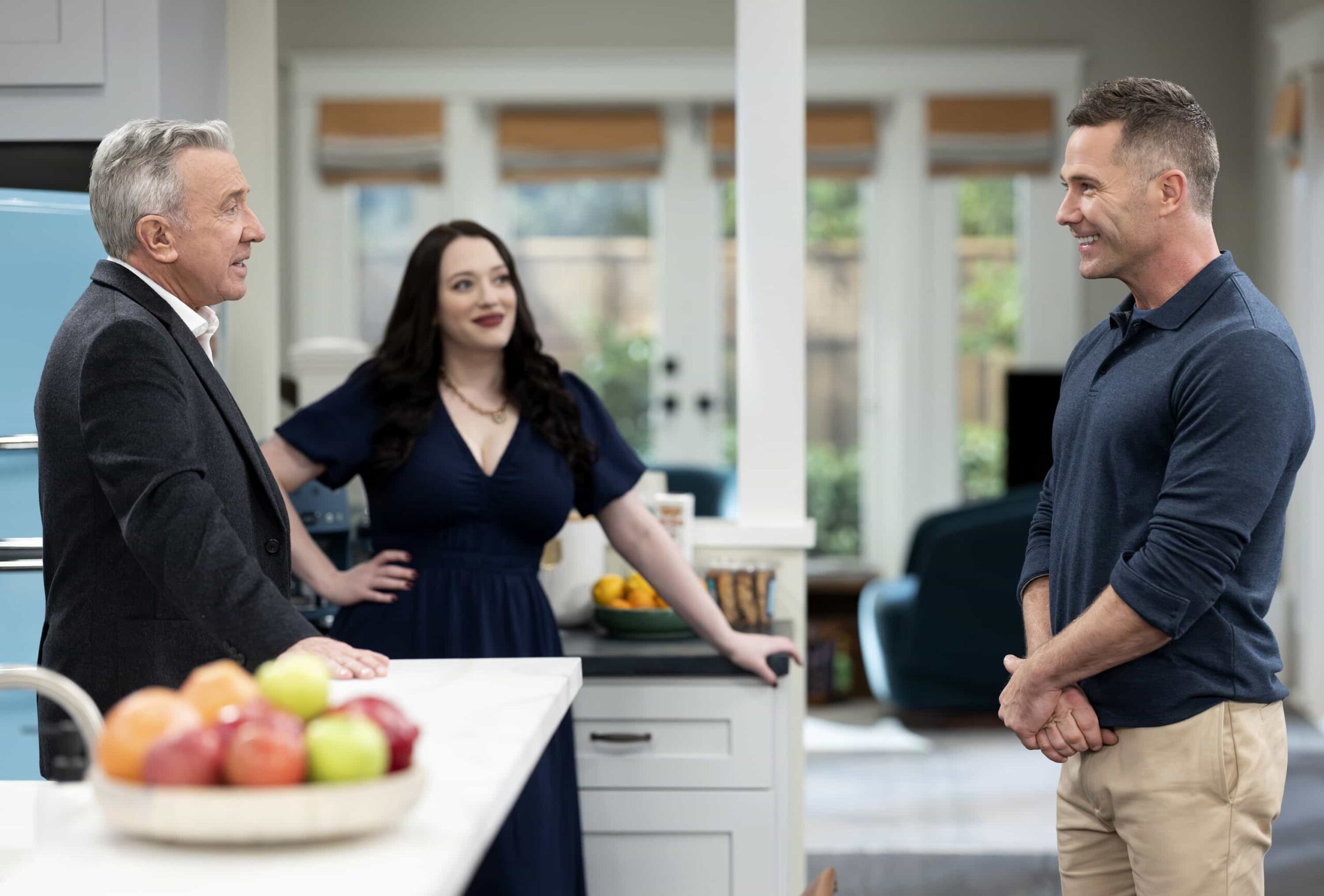 SHIFTING GEARS Season 2 Episode 12 Picture - “Uncle Sam” - Matt is thrilled to show off his military-hero son Sam, but a shift in Sam’s career could finally give Riley a chance to be the golden child. Meanwhile, Andy’s singing hits all the wrong notes for Riley. Jesse Williams and Luke Macfarlane guest star. WEDNESDAY, JAN. 28 (8:00-8:30 p.m. EST) on ABC. (Disney/Raymond Liu) 
TIM ALLEN, KAT DENNINGS, LUKE MACFARLANE