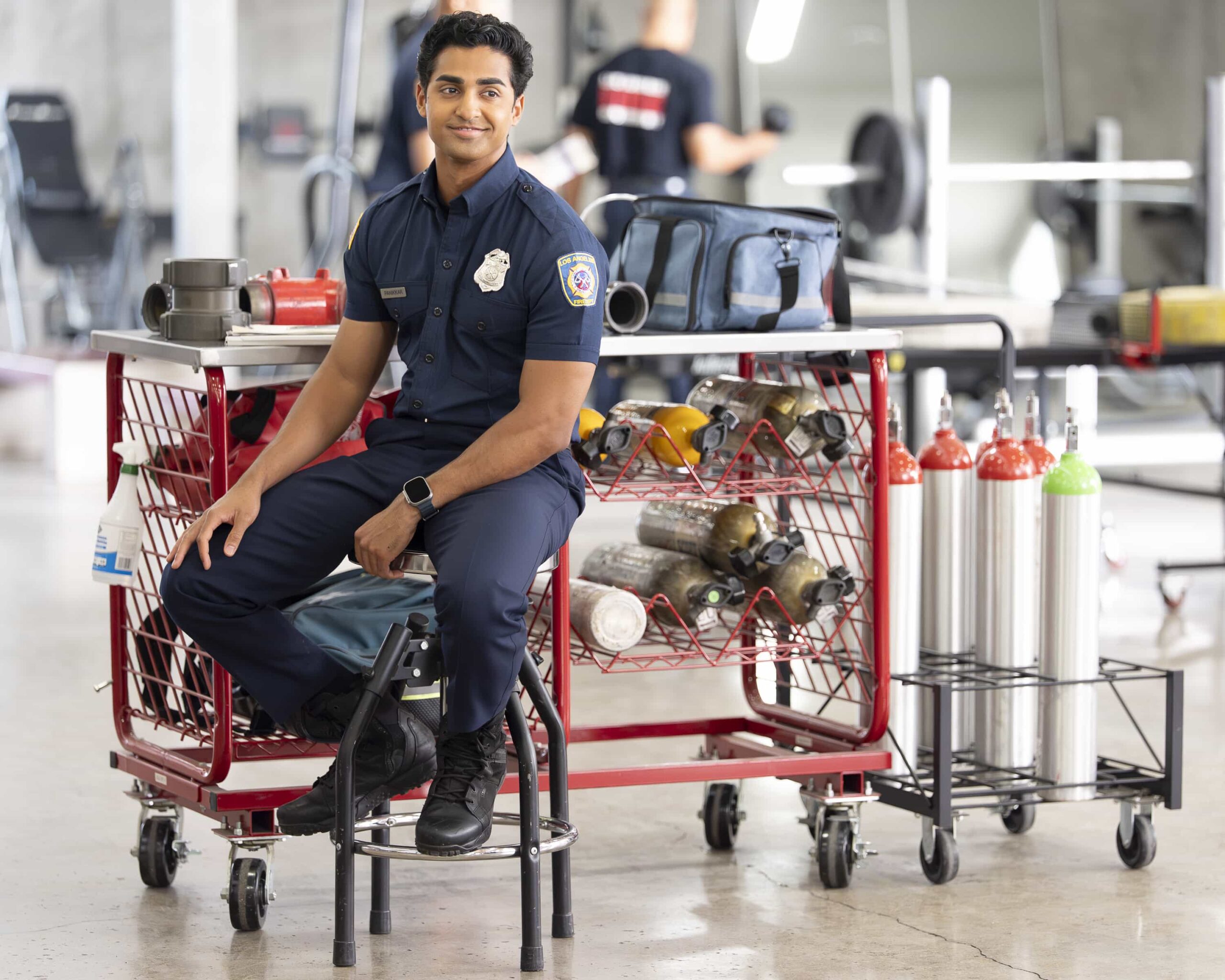 9-1-1 Season 9 Episode 10 Picture : “Handle with Care” - Harry’s first day as a probie proves to be more challenging than Chimney expects. Meanwhile, Eddie and Hen are called into court over a former patient that brings back some old demons. THURSDAY, JAN. 29 (8:00-9:00 p.m. EST) on ABC.  (Disney/Christopher Willard) 
ANIRUDH PISHARODY