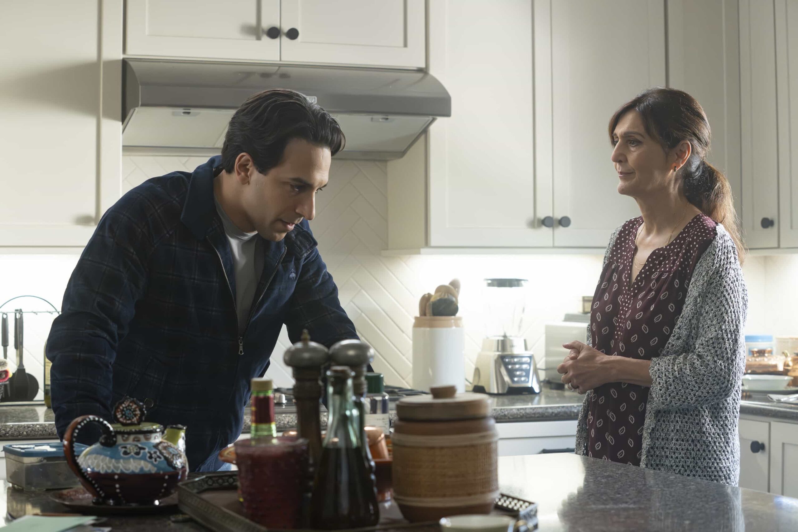 HIGH POTENTIAL Season 2 Episode 12  - “The Faust and the Furious” - Oz faces a deeply personal struggle when he discovers his late father’s headstone was never ordered. Elsewhere, the team investigates the murder of a tech founder obsessed with life extension. TUESDAY, FEB. 3 (9:00-10:01 p.m. EST) on ABC. (Disney/Jessica Perez) 
DENIZ AKDENIZ, JACQUELINE ANTARAMIAN