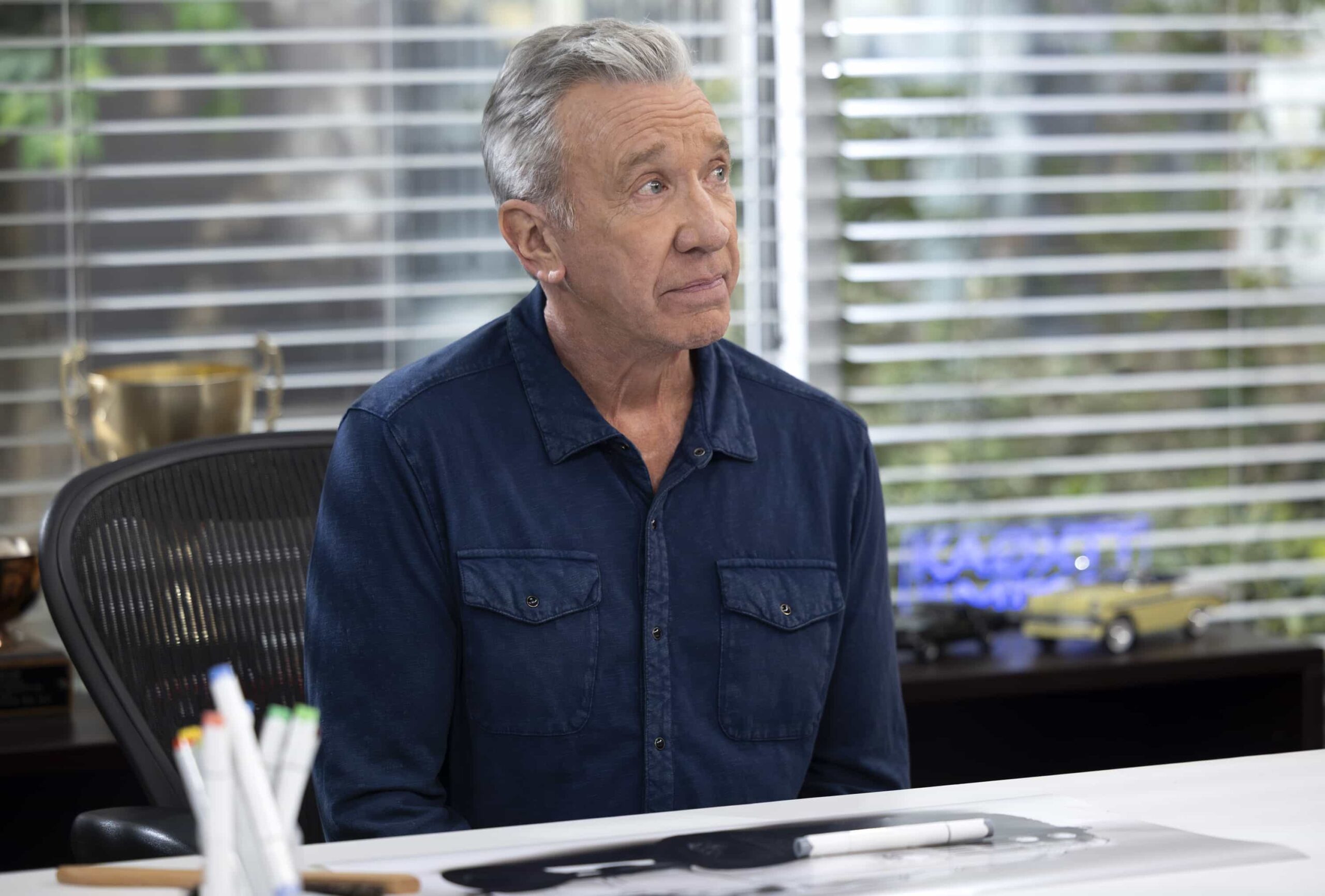 SHIFTING GEARS - “Surprise” - Matt revs his love life back up only to find the road rockier than expected. Meanwhile, a chance romantic moment has Riley and Gabe questioning the nature of their relationship. Jenna Elfman, Jesse Williams, Angela Kinsey and Mookie Betts guest star. WEDNESDAY, FEB. 4 (8:00-8:30 p.m. EST) on ABC. (Disney/Raymond Liu) 
TIM ALLEN