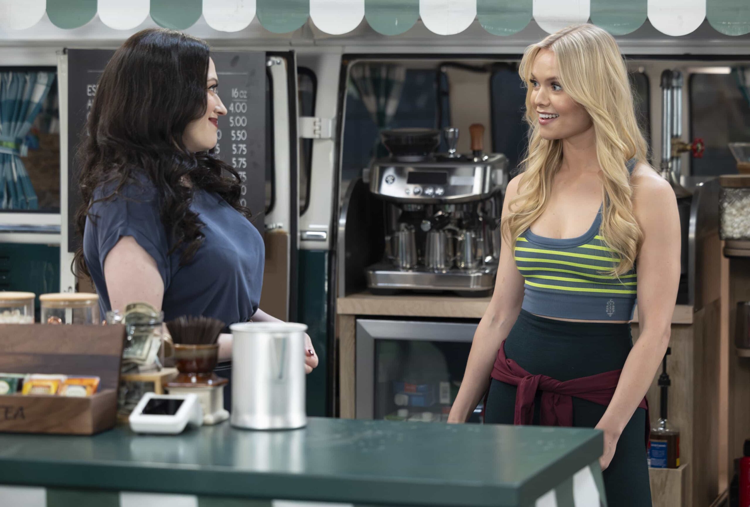 SHIFTING GEARS Season 2 Episode 13 Still  - “Surprise” - Matt revs his love life back up only to find the road rockier than expected. Meanwhile, a chance romantic moment has Riley and Gabe questioning the nature of their relationship. Jenna Elfman, Jesse Williams, Angela Kinsey and Mookie Betts guest star. WEDNESDAY, FEB. 4 (8:00-8:30 p.m. EST) on ABC. (Disney/Raymond Liu) 
KAT DENNINGS, CARSON FAGERBAKKE